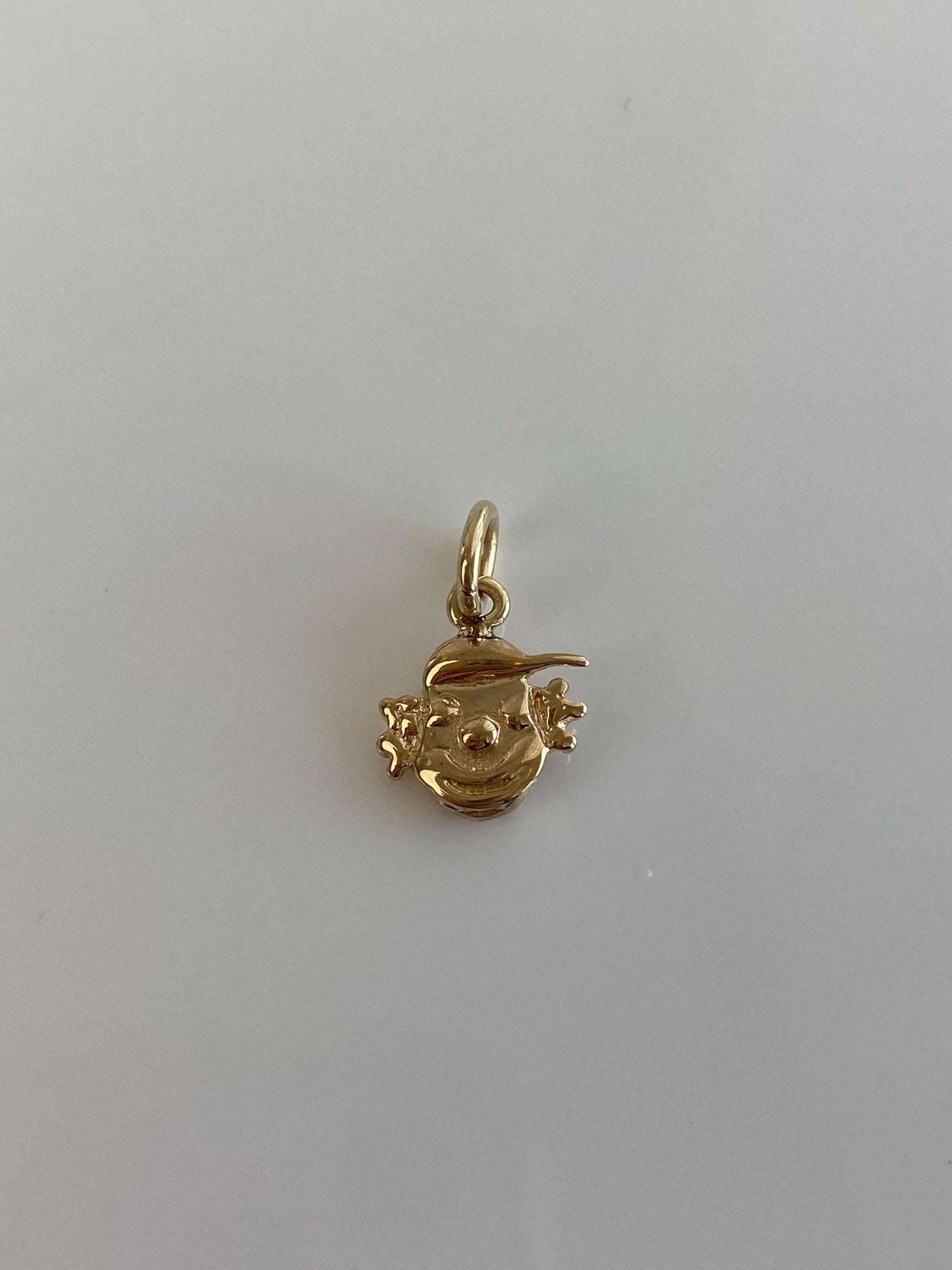 Vintage Solid 14k Yellow Gold Child Clown Charm
