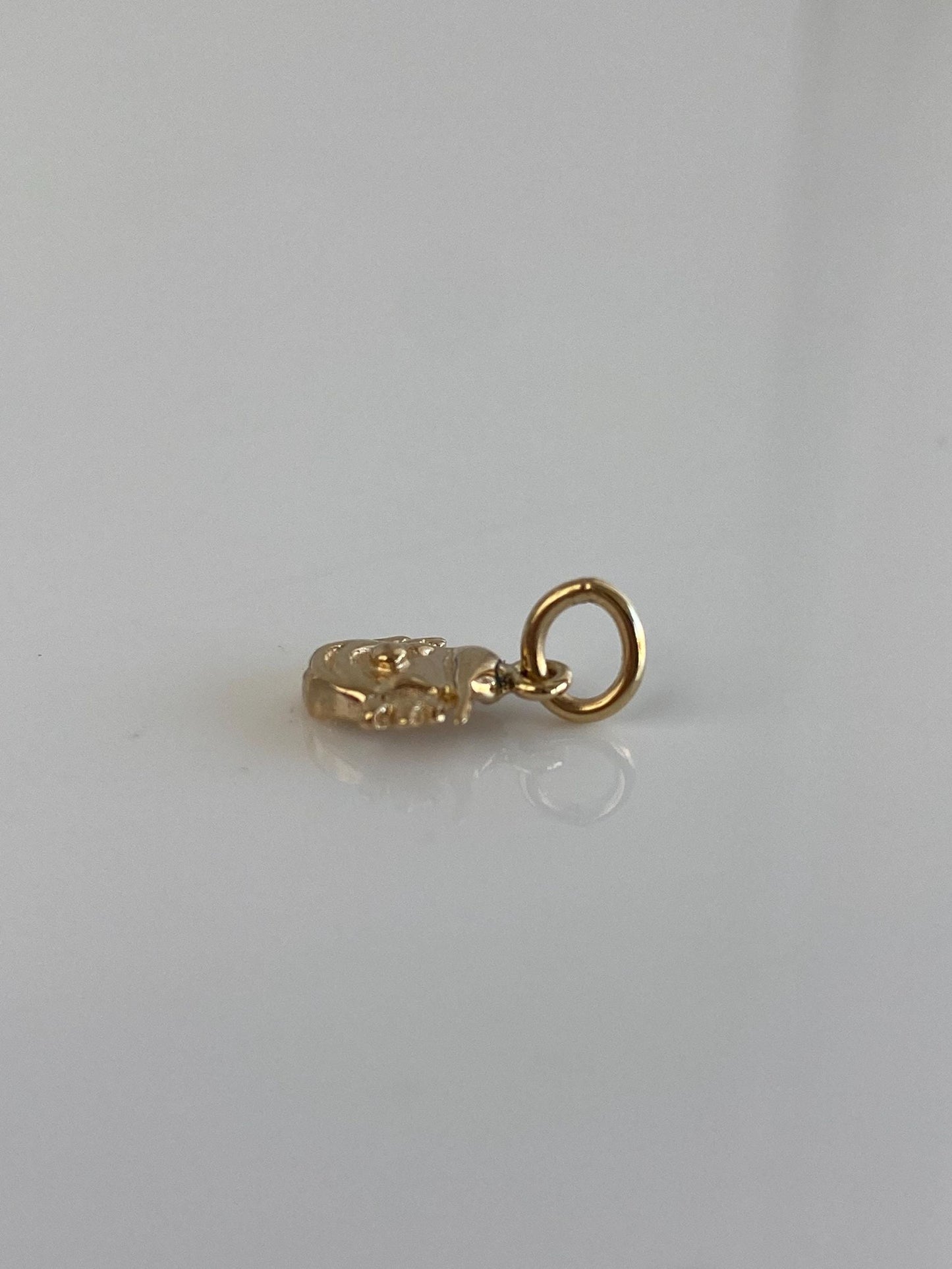 Vintage Solid 14k Yellow Gold Child Clown Charm