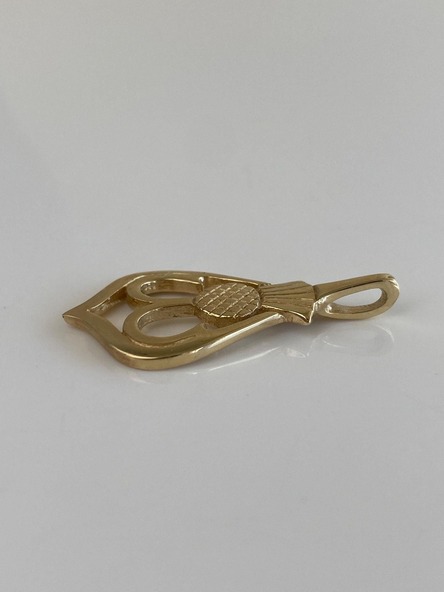 Vintage Solid 9k Yellow Gold Fishing Lure Charm