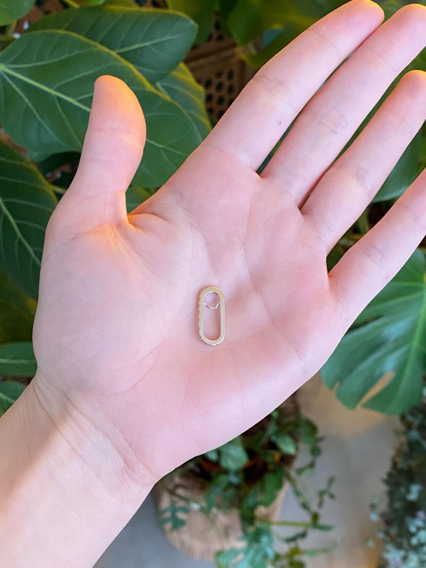 Vintage Solid 14k White Gold Diamond Charm