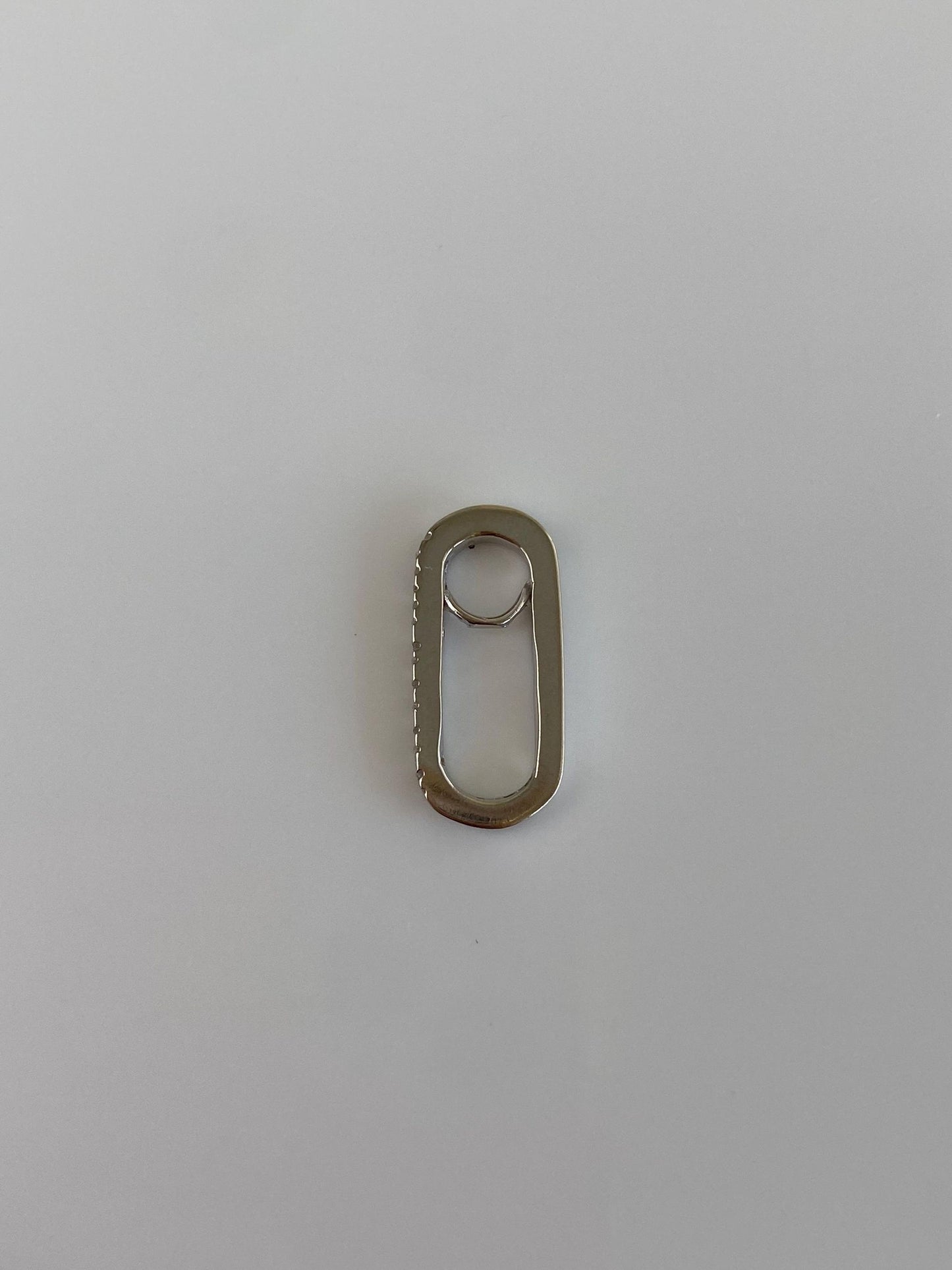 Vintage Solid 14k White Gold Diamond Charm