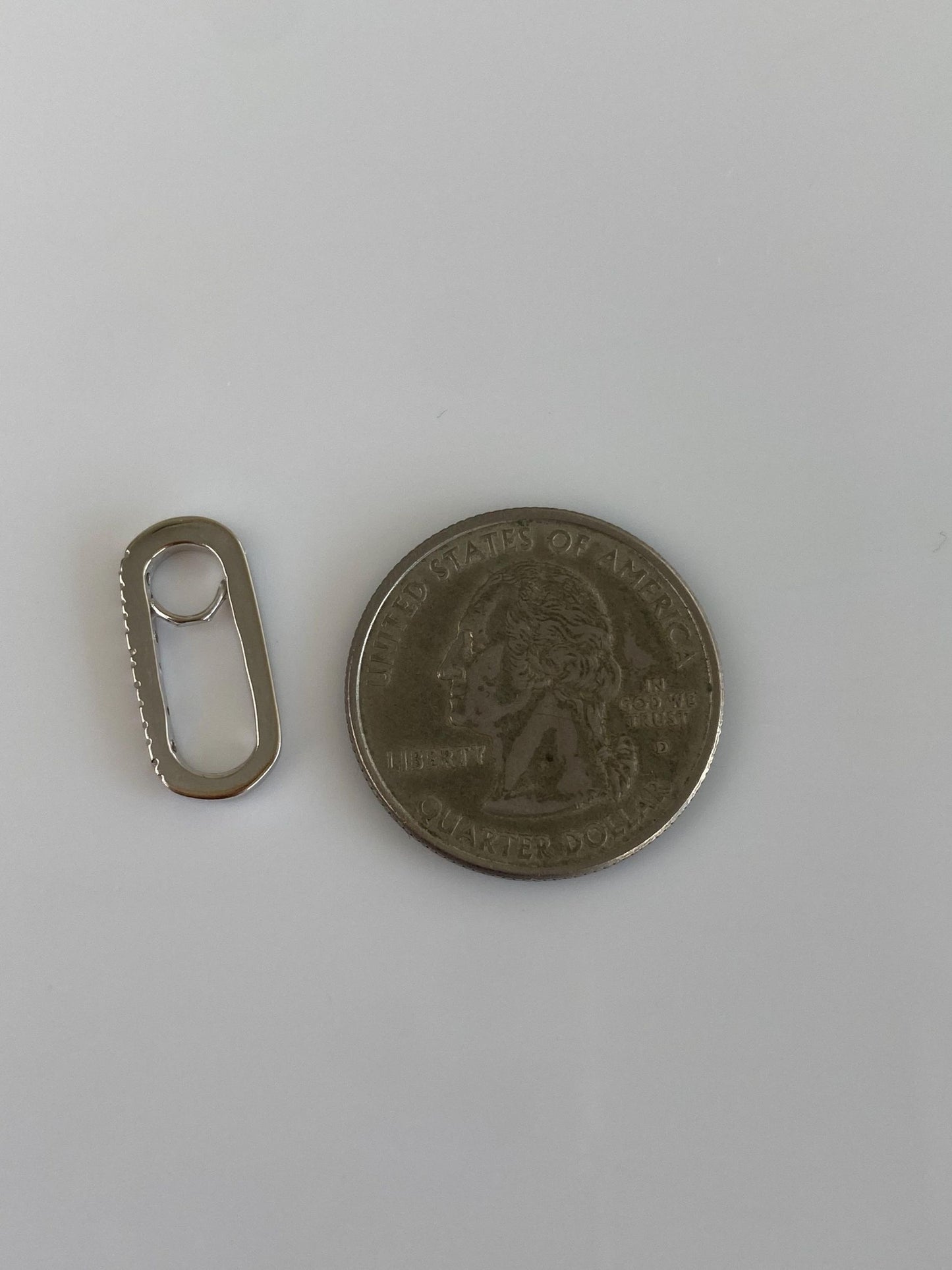 Vintage Solid 14k White Gold Diamond Charm