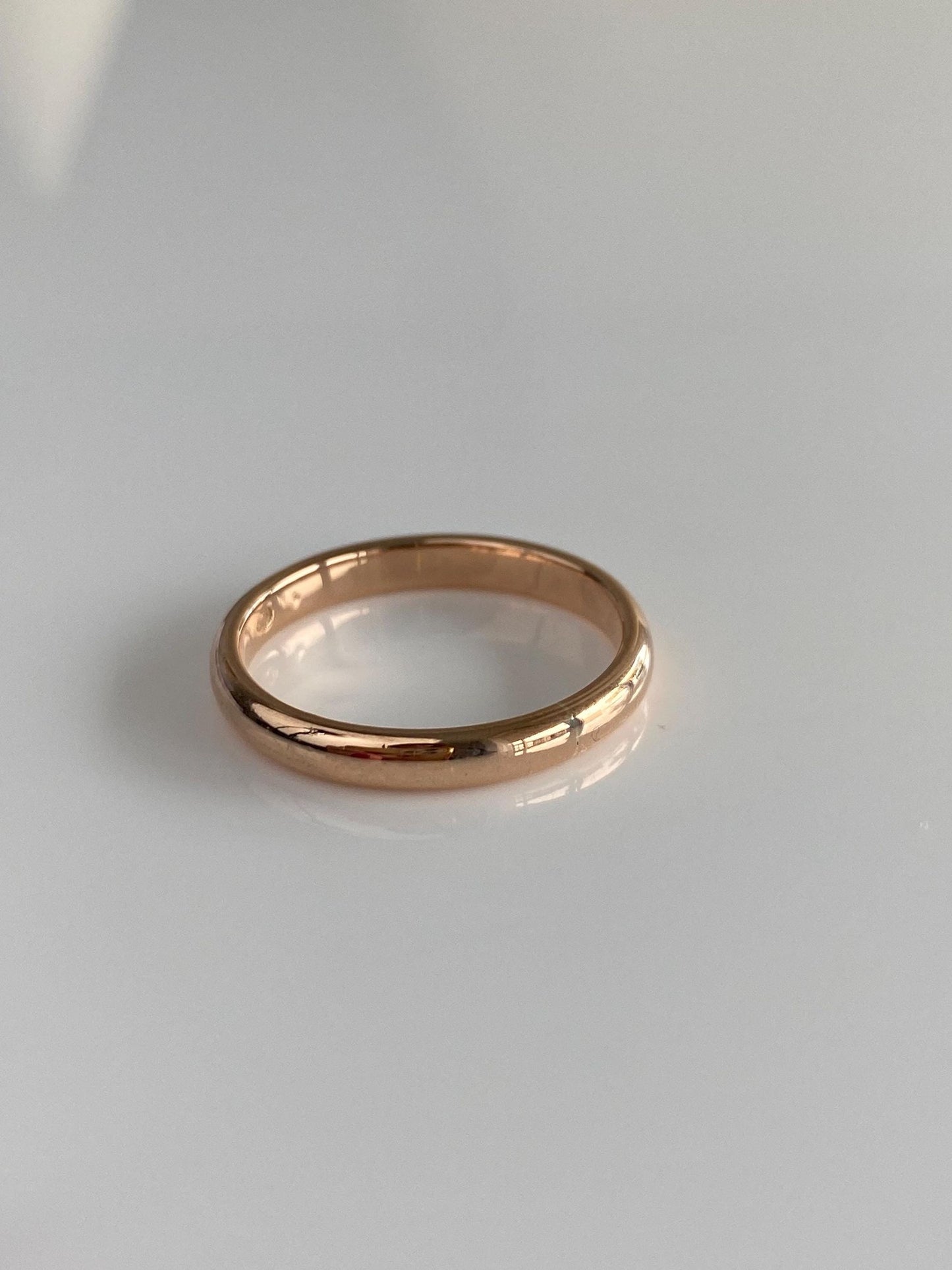 Vintage Solid 14k Rose Gold Ring Band - Size 7.75