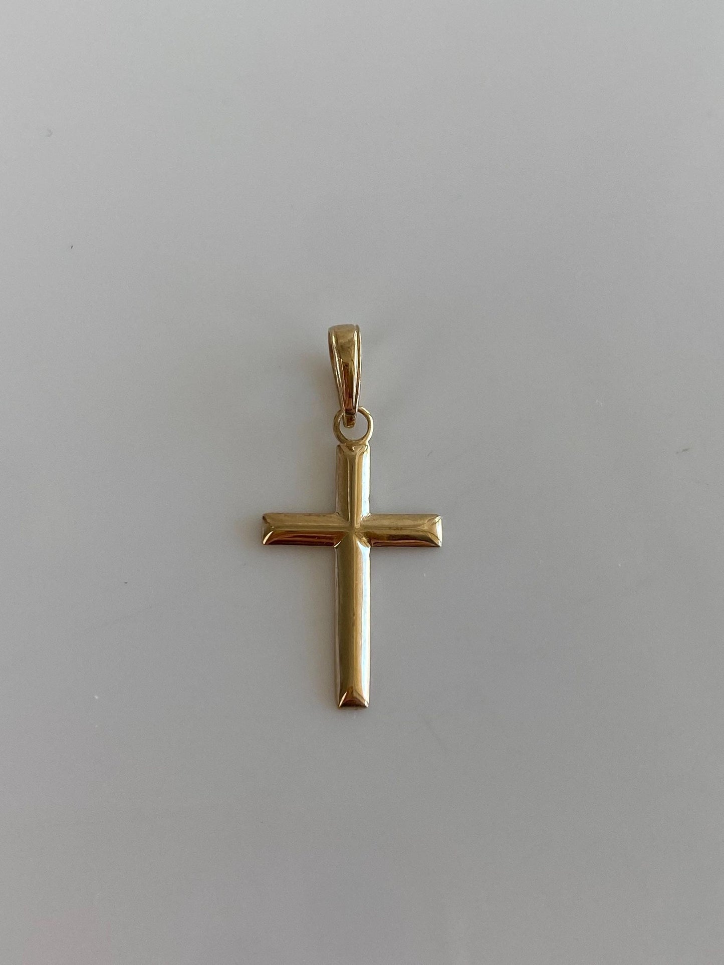 Vintage Solid 14k Yellow Gold Cross Charm