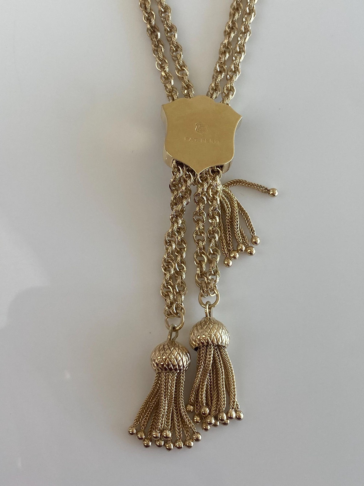 Solid 14k Yellow Gold Diamonds Turquoise Double Strand Textured Rope Style Chain Wheat Chain Fringe Adjustable Necklace - 25.5 inches