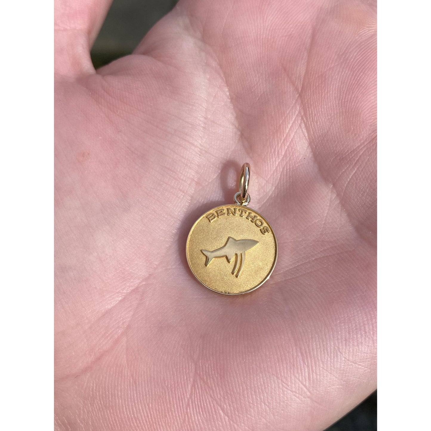 Vintage Solid 14k Yellow Gold Benthos Fish Charm