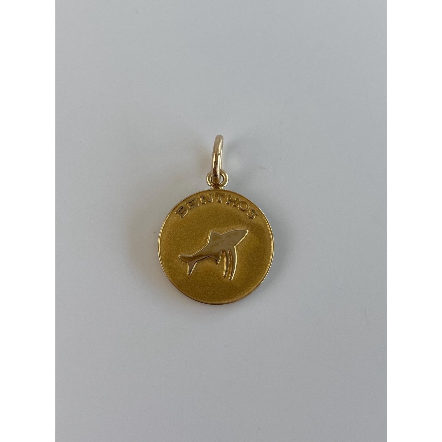 Vintage Solid 14k Yellow Gold Benthos Fish Charm