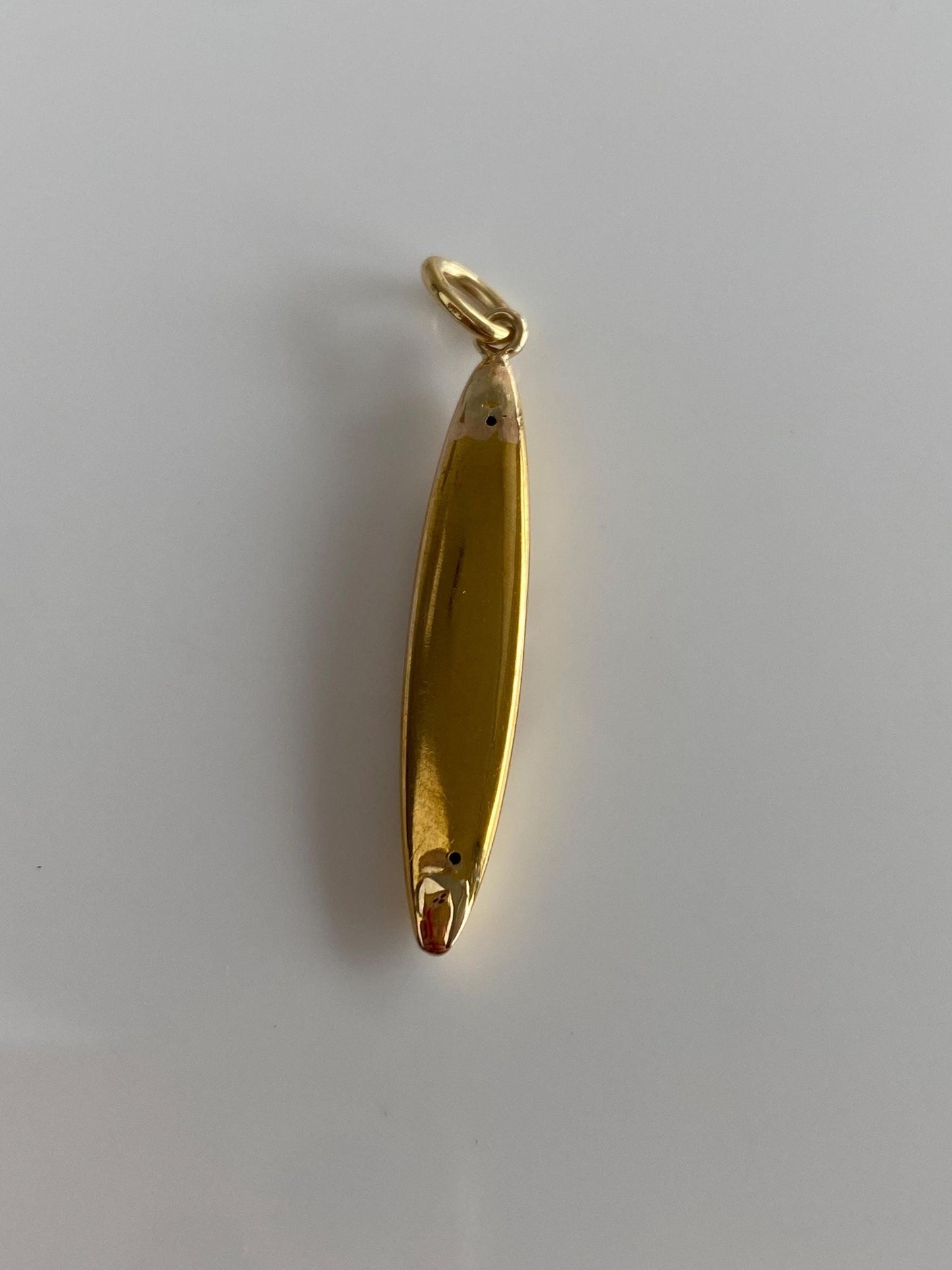 Vintage 18k Yellow Gold Domed Floral Bar Charm