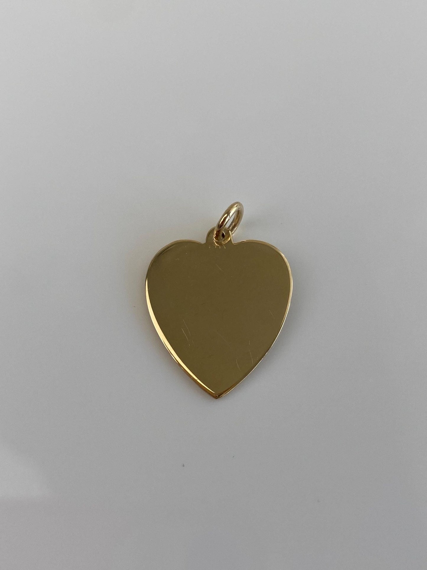 Vintage Solid 14k Yellow Gold 'Sandra Sue' Engraved Heart Charm