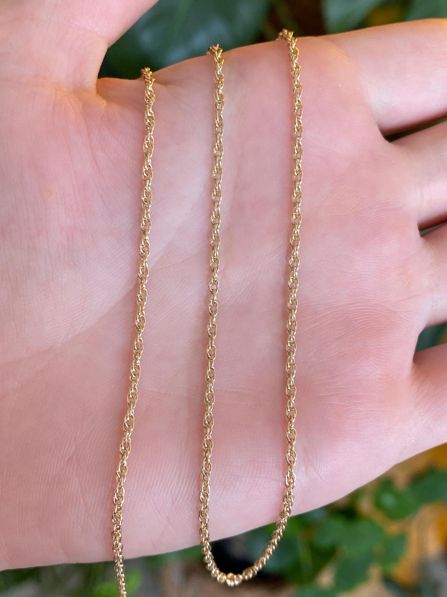 Vintage Solid 14k Yellow Gold Chain Necklace - 18.25 inches