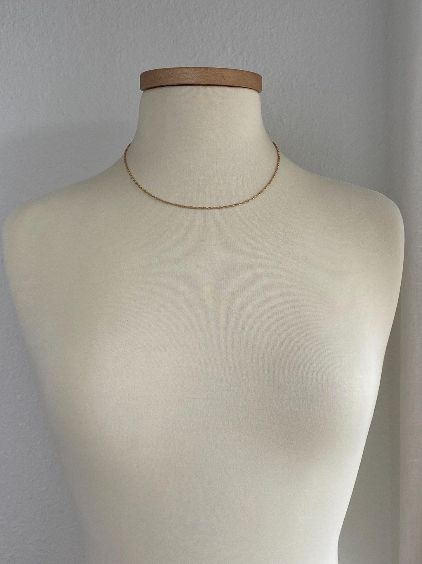 Vintage Solid 14k Yellow Gold Chain Necklace - 18.25 inches