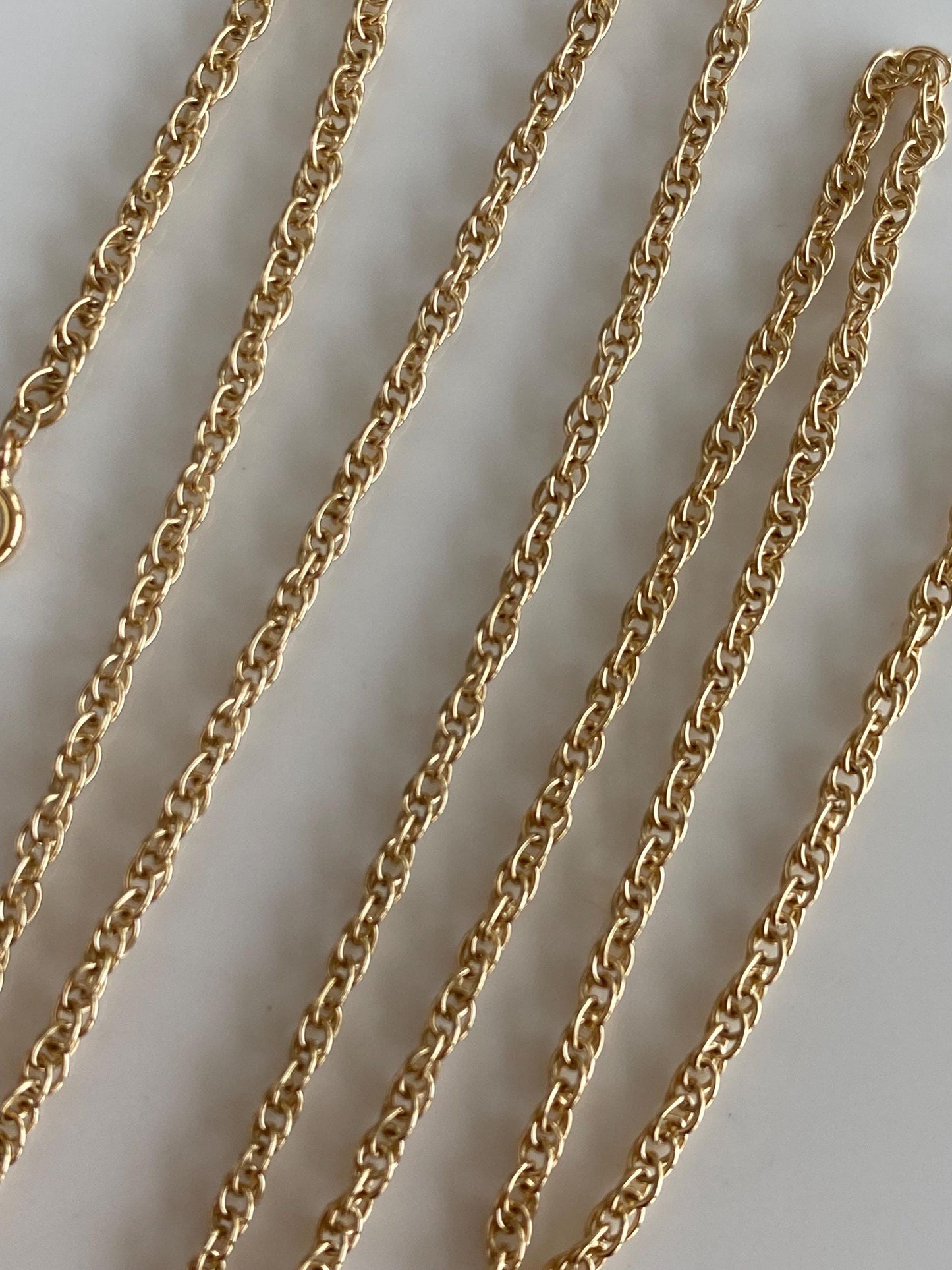 Vintage Solid 14k Yellow Gold Chain Necklace - 18.25 inches
