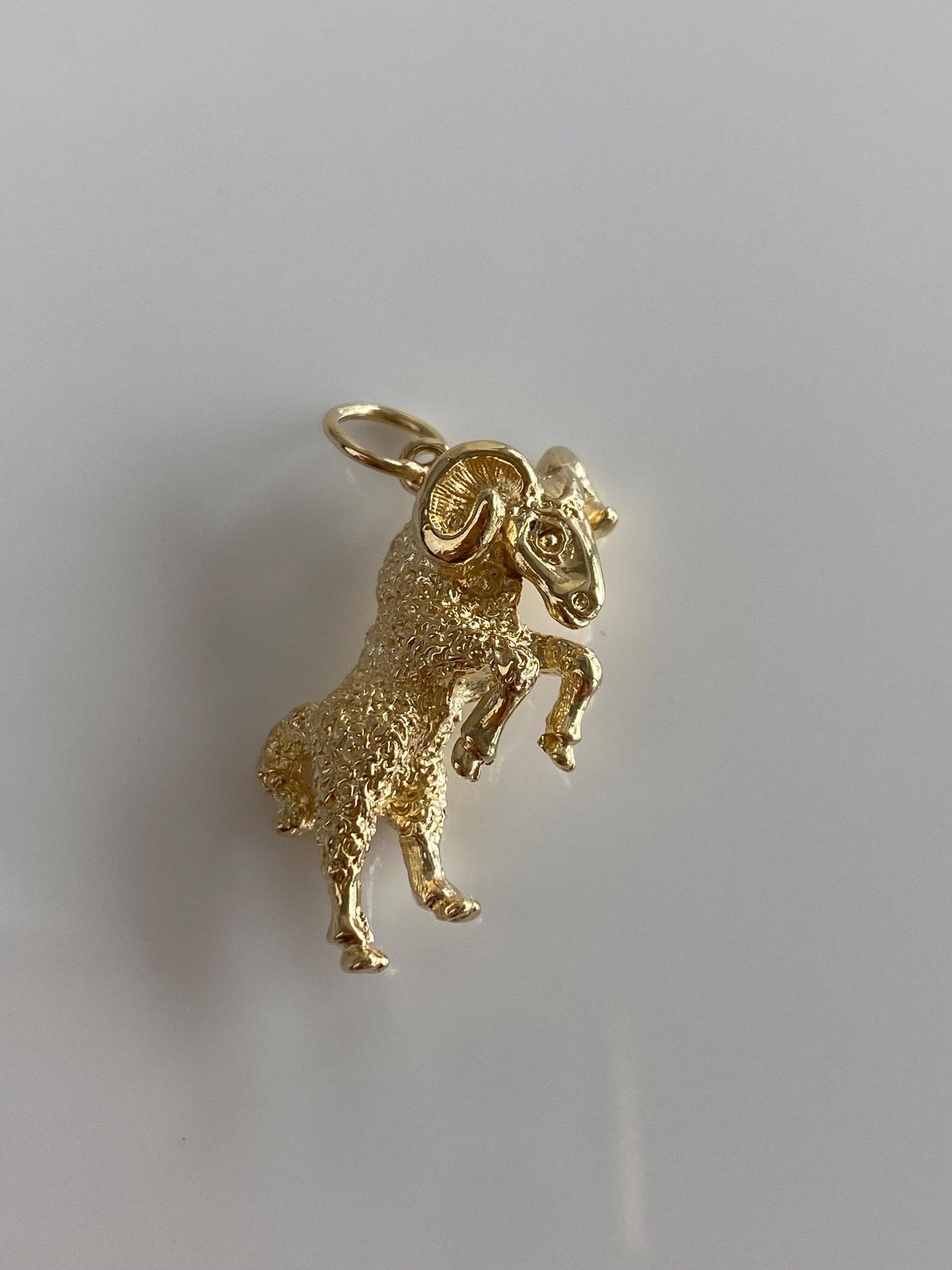 Vintage Solid 14k Yellow Gold Aries Zodiac Charm