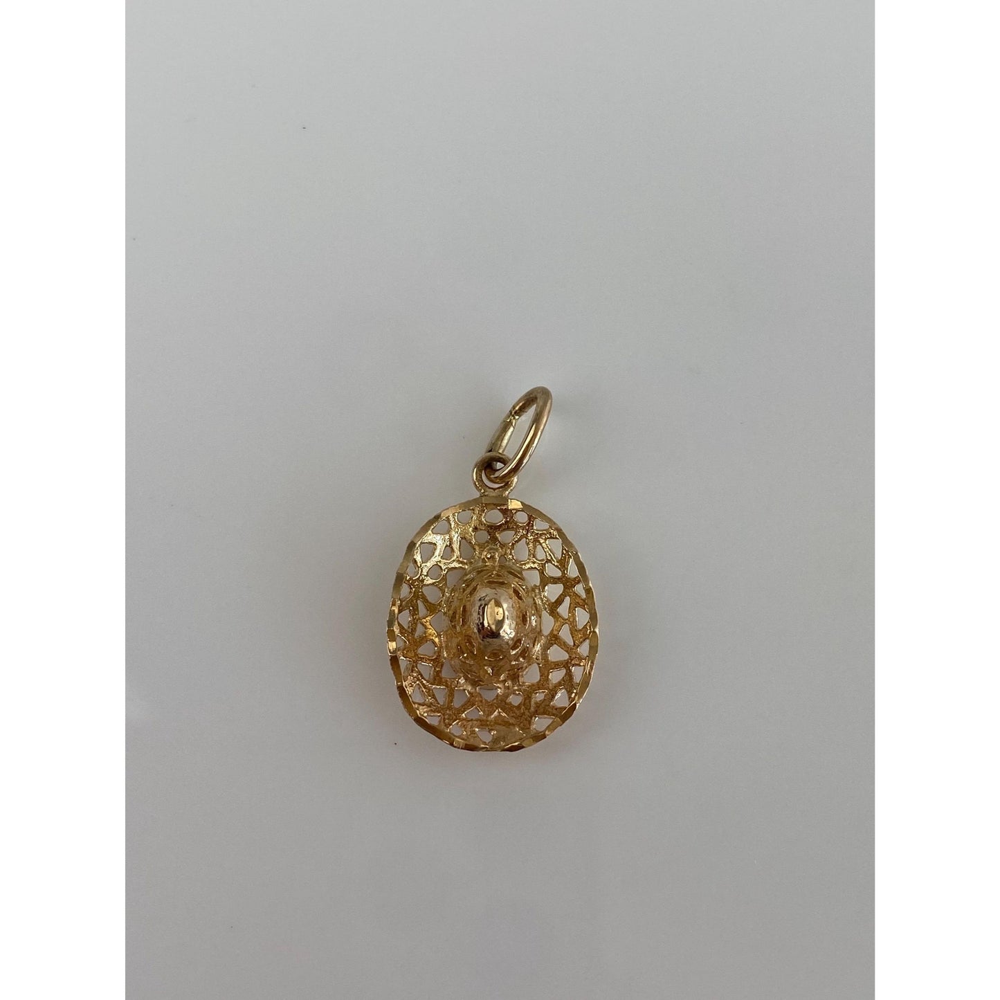 Vintage Solid 14k Yellow Gold Hat Charm