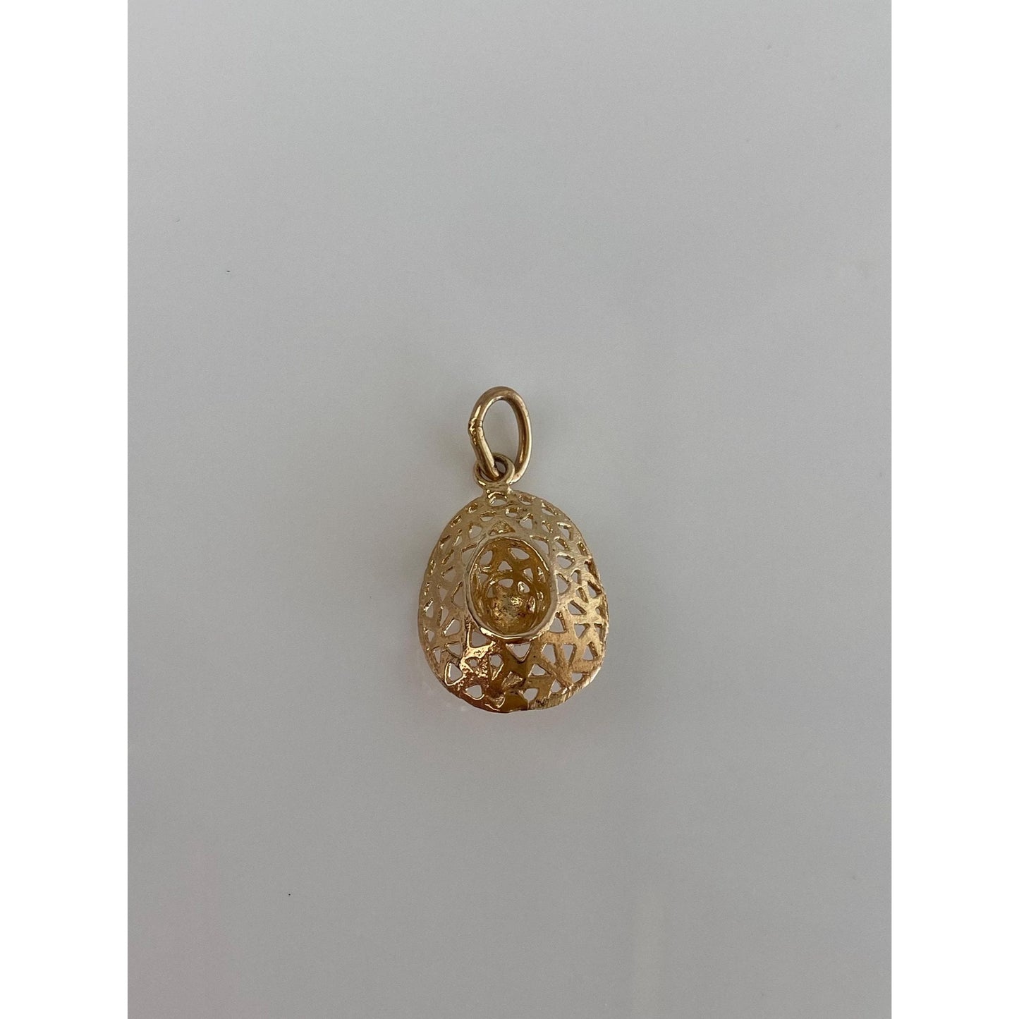 Vintage Solid 14k Yellow Gold Hat Charm