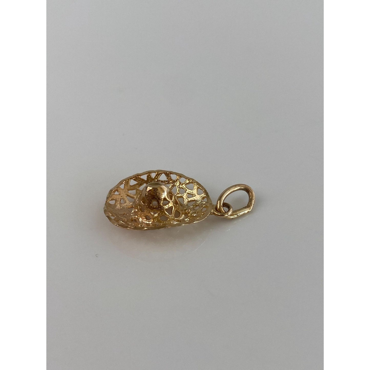 Vintage Solid 14k Yellow Gold Hat Charm