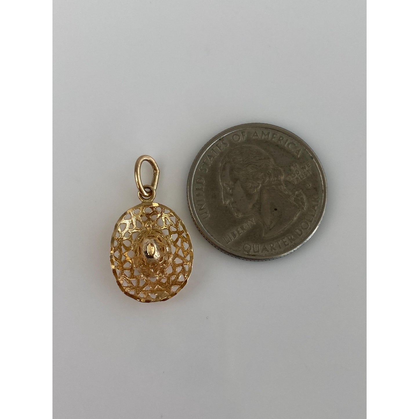 Vintage Solid 14k Yellow Gold Hat Charm