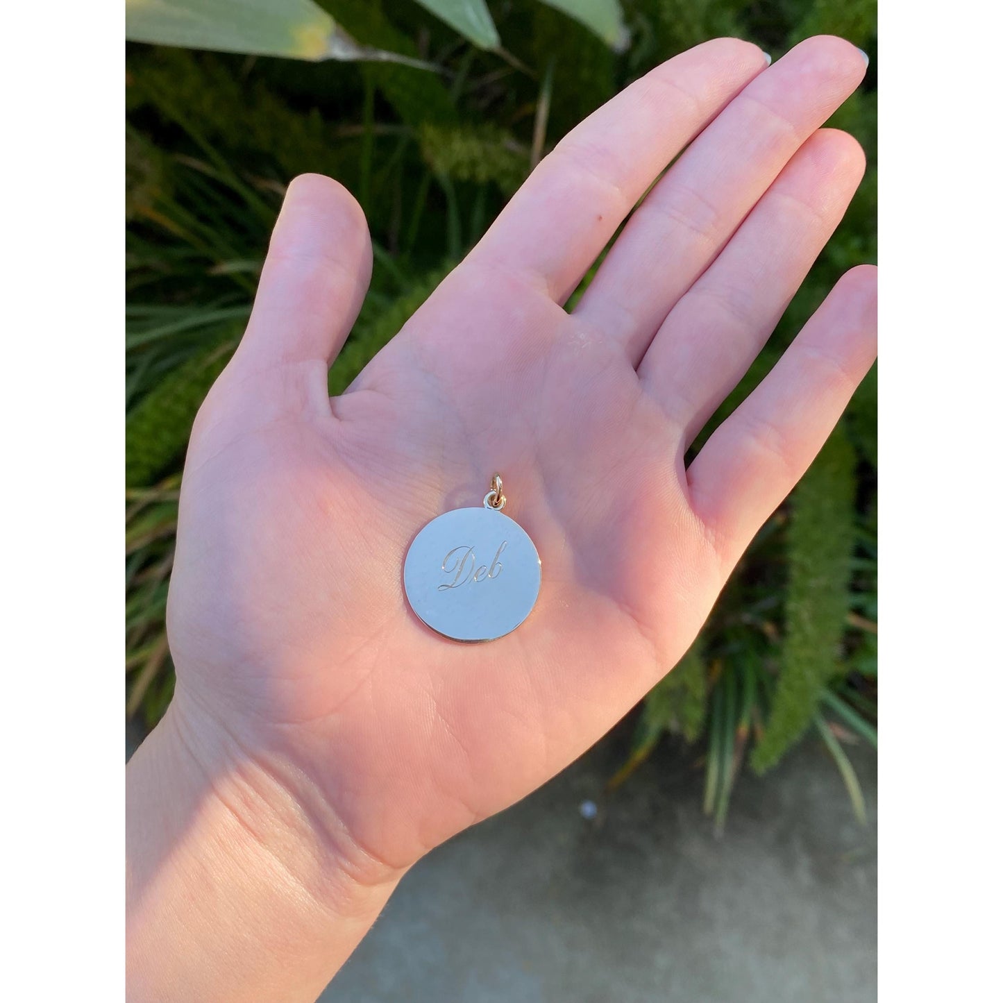 Solid 14k Yellow Gold Engraved 'Deb 1969' Charm