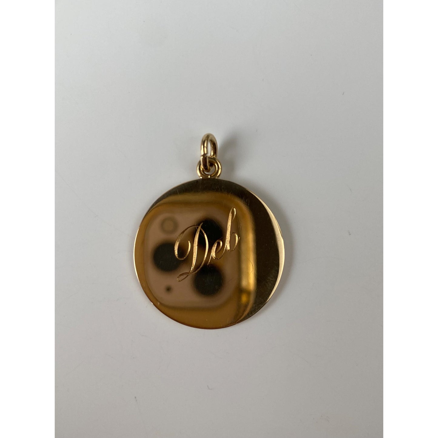 Solid 14k Yellow Gold Engraved 'Deb 1969' Charm