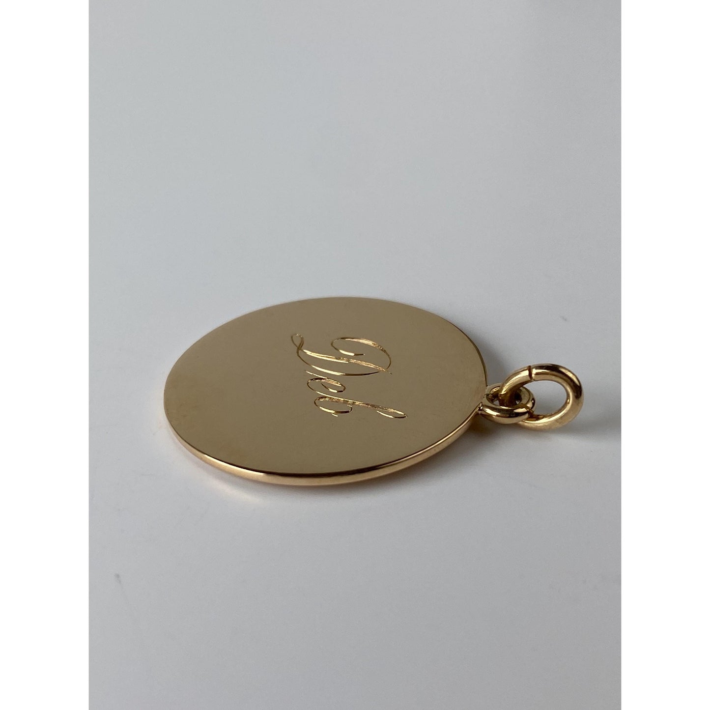 Solid 14k Yellow Gold Engraved 'Deb 1969' Charm