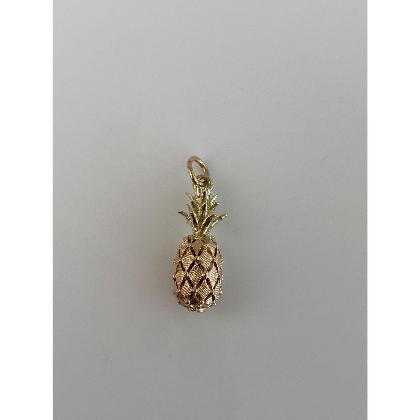 Vintage Solid 14k Rose & Yellow Gold Pineapple Charm