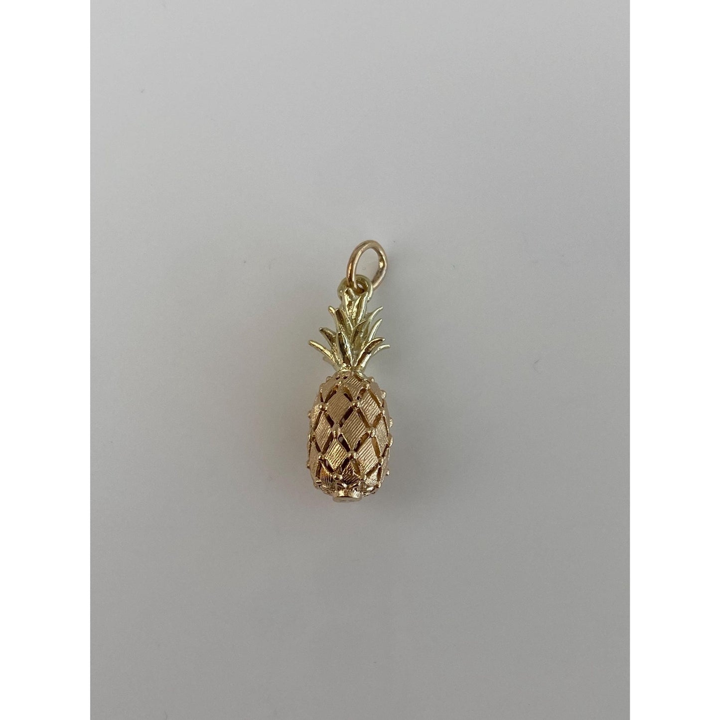 Vintage Solid 14k Rose & Yellow Gold Pineapple Charm
