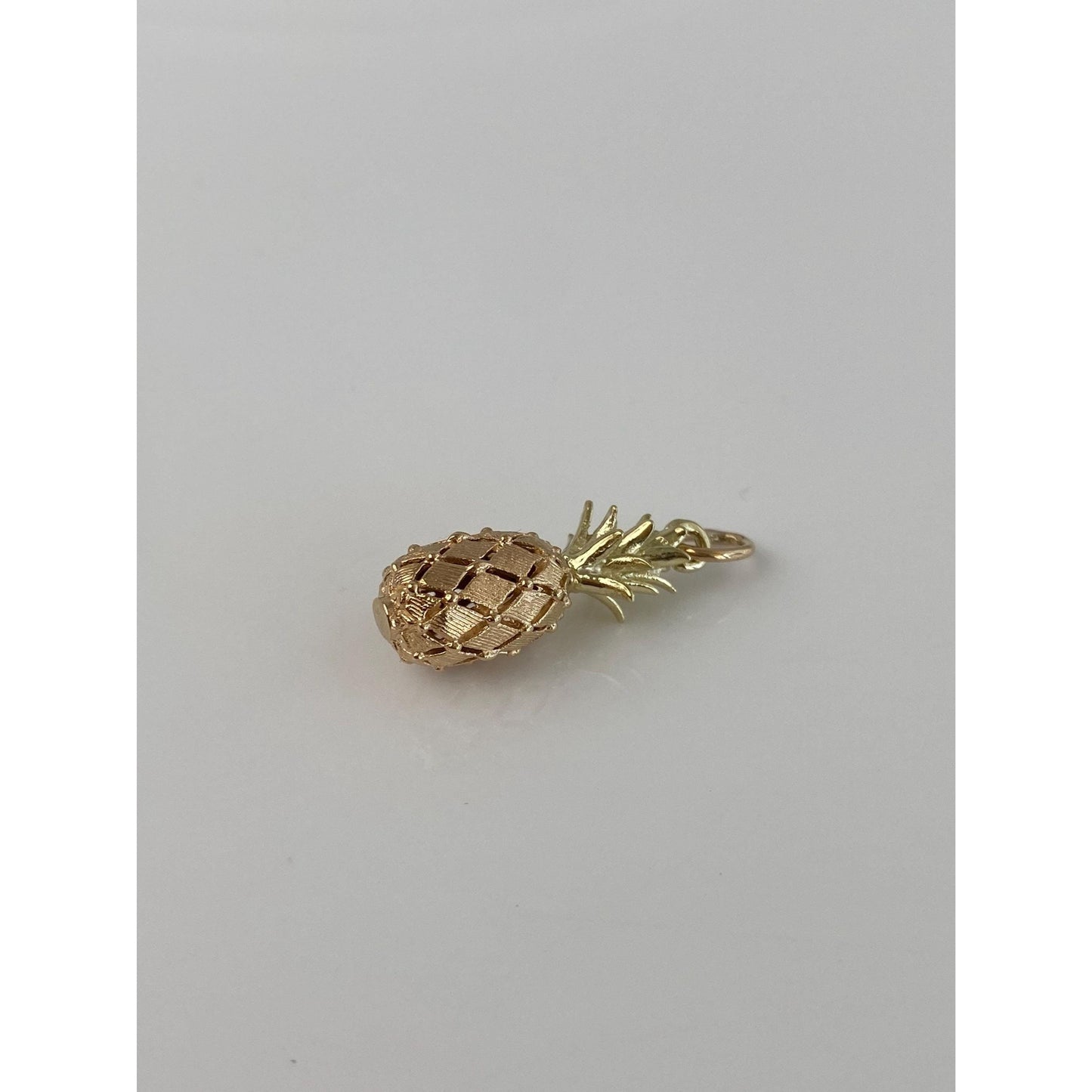 Vintage Solid 14k Rose & Yellow Gold Pineapple Charm