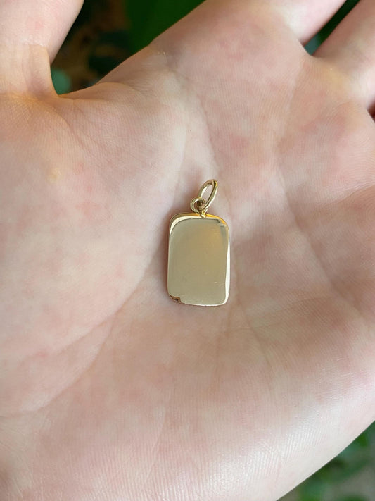 Vintage Solid 10k Yellow Gold Cufflink Conversion Charm