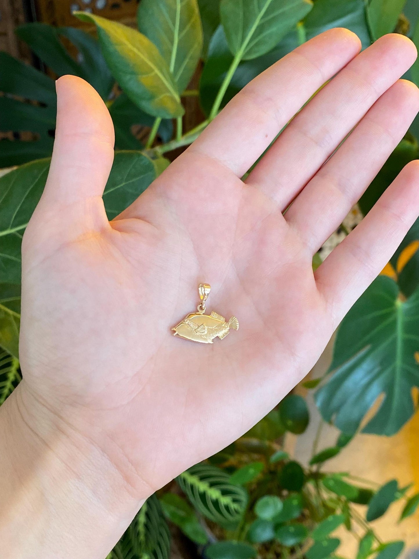 Vintage Solid 14k Yellow Gold Fish Charm
