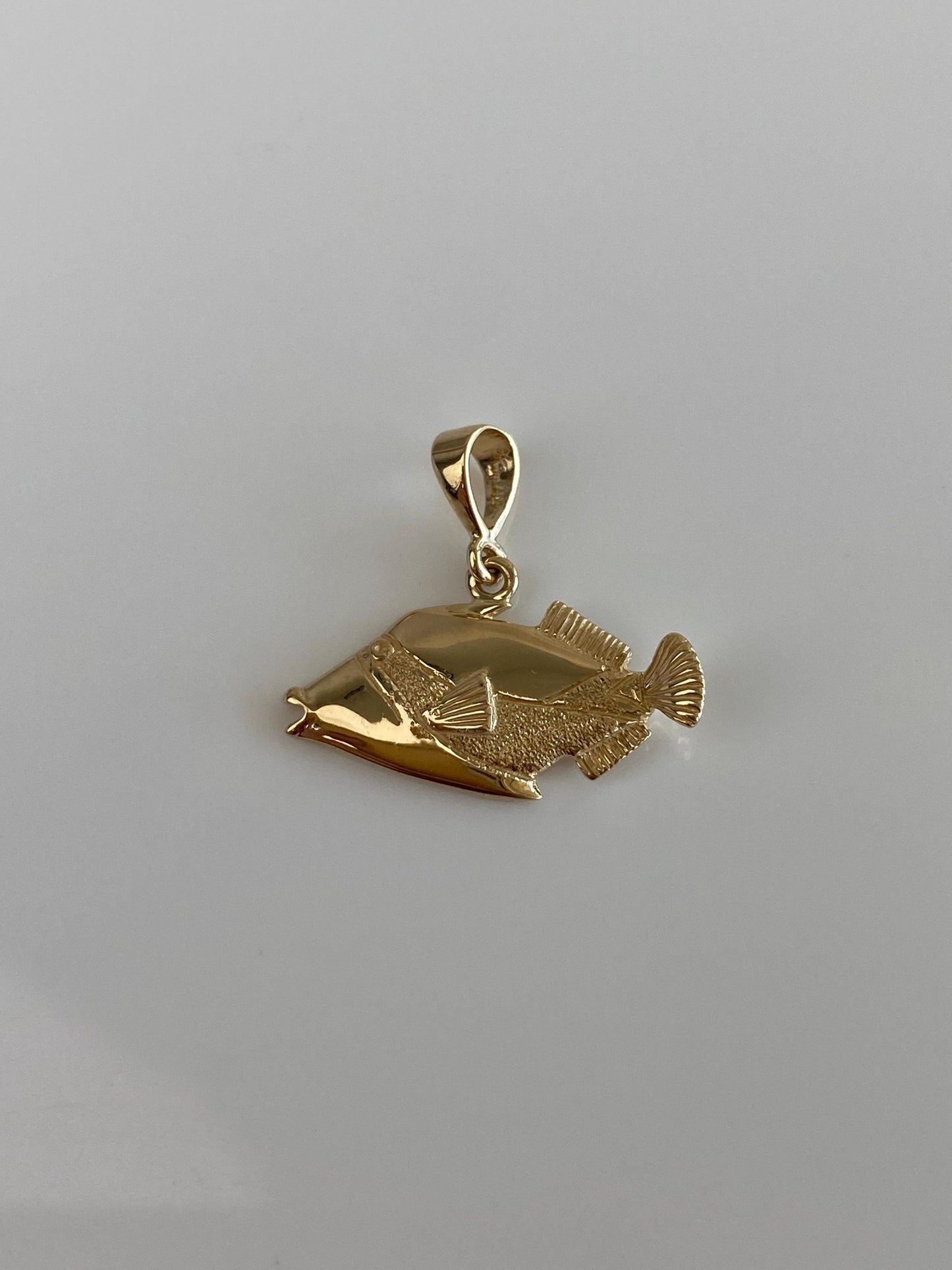 Vintage Solid 14k Yellow Gold Fish Charm