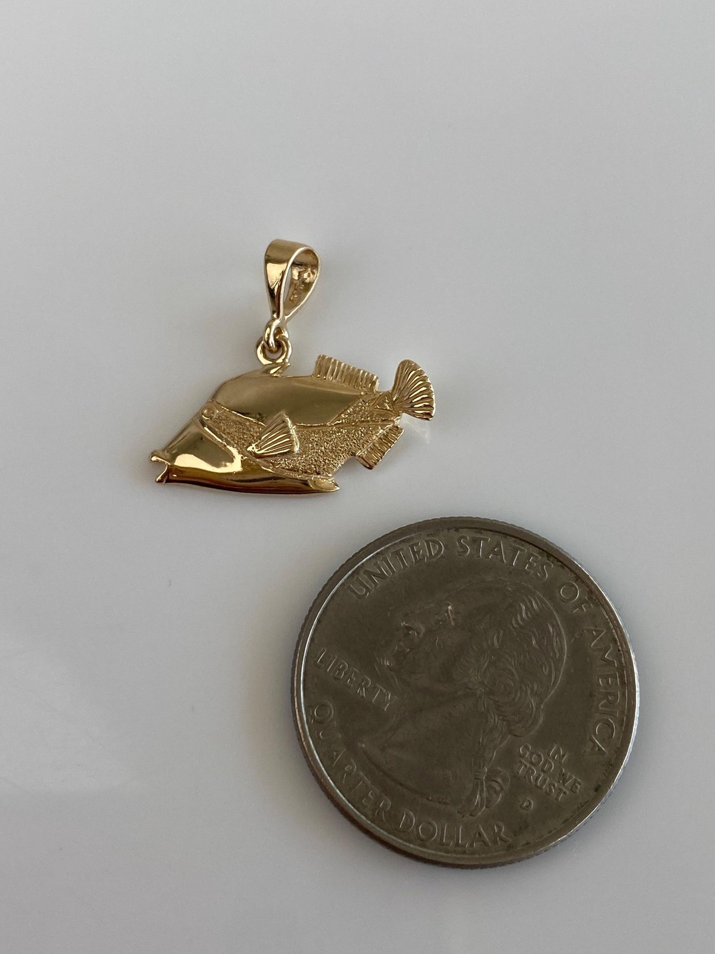Vintage Solid 14k Yellow Gold Fish Charm