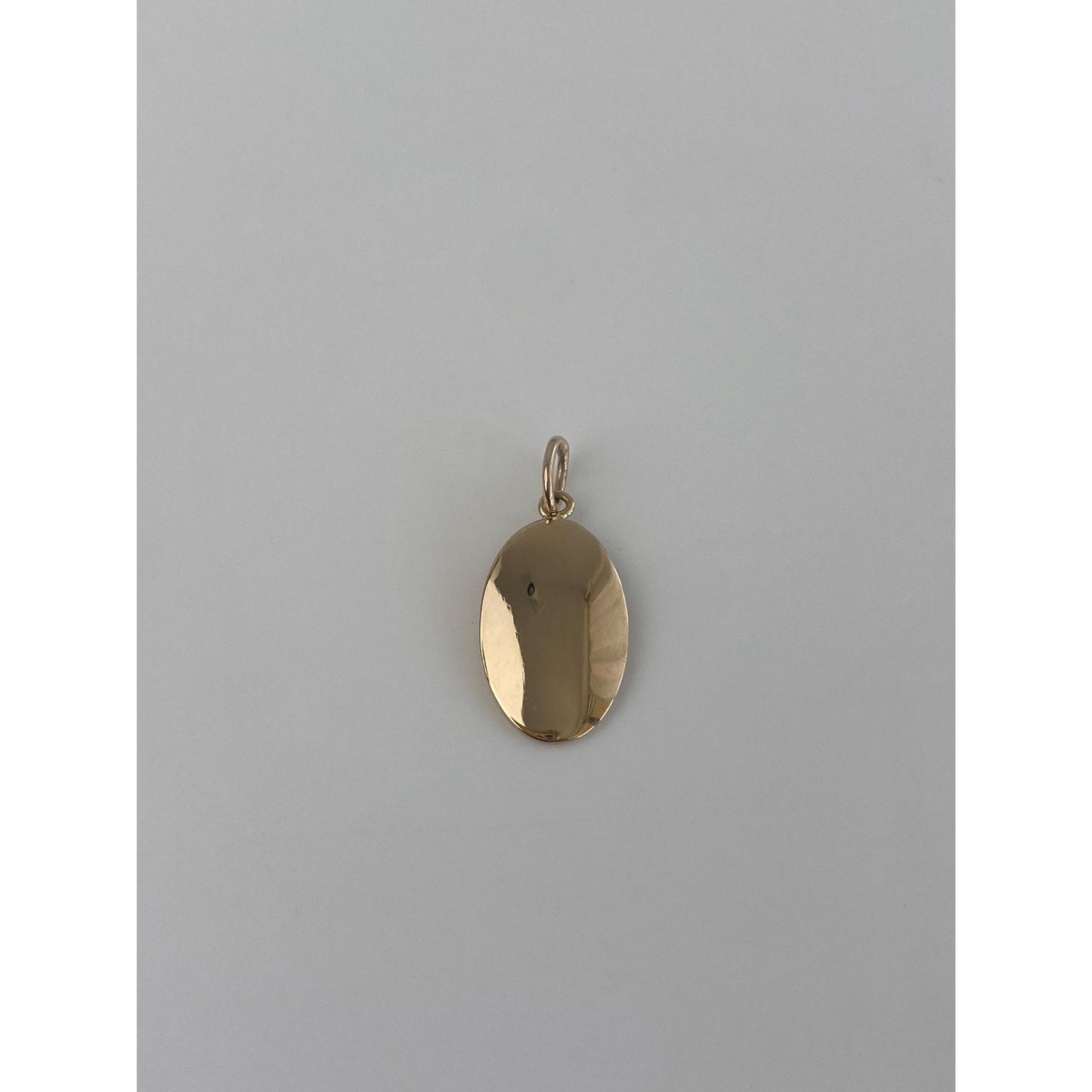 Vintage Solid 14k Yellow Gold Oval Cufflink Conversion Charm