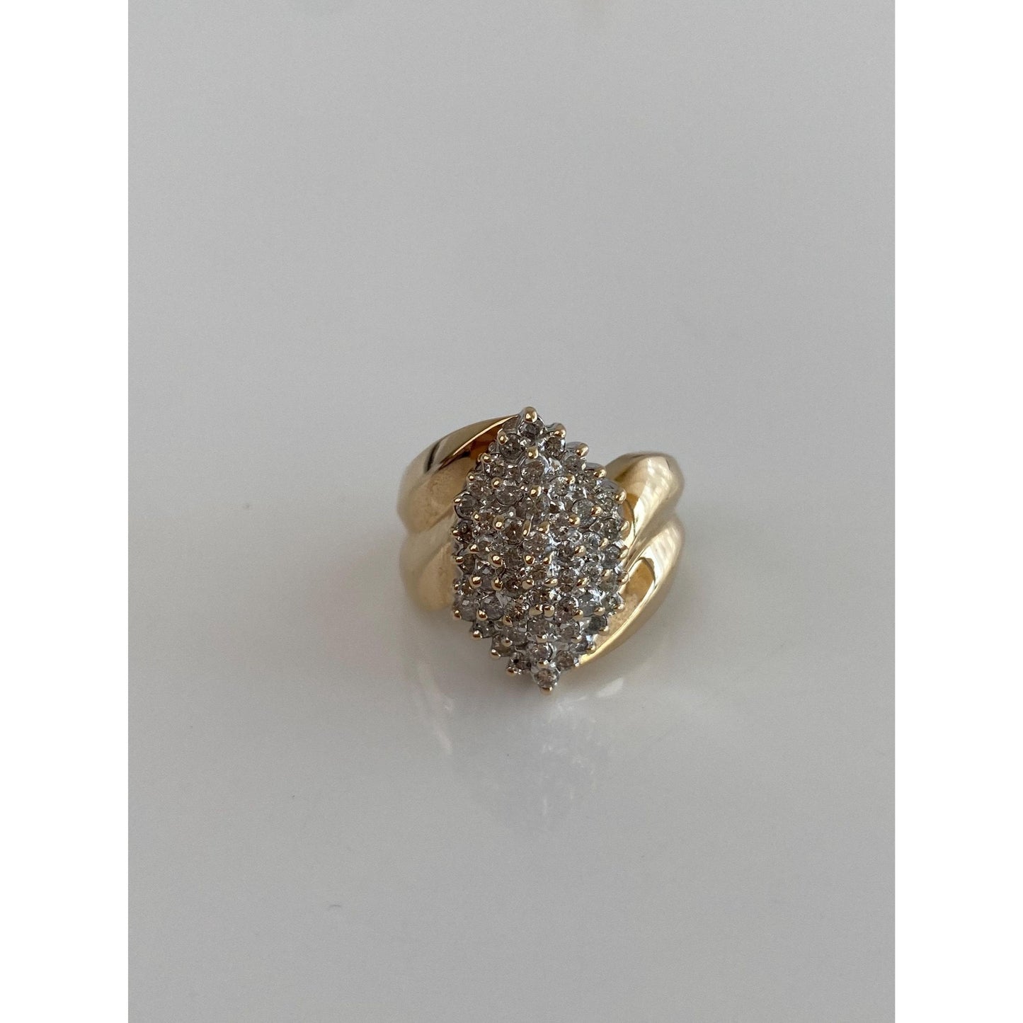 Vintage Solid 14k Yellow Gold Diamond Ring - Size 5.75