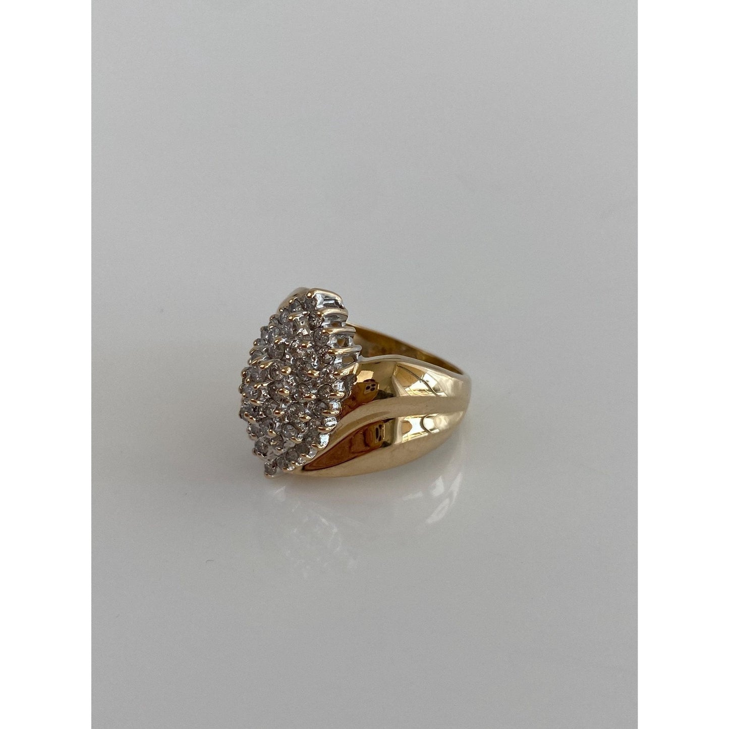 Vintage Solid 14k Yellow Gold Diamond Ring - Size 5.75