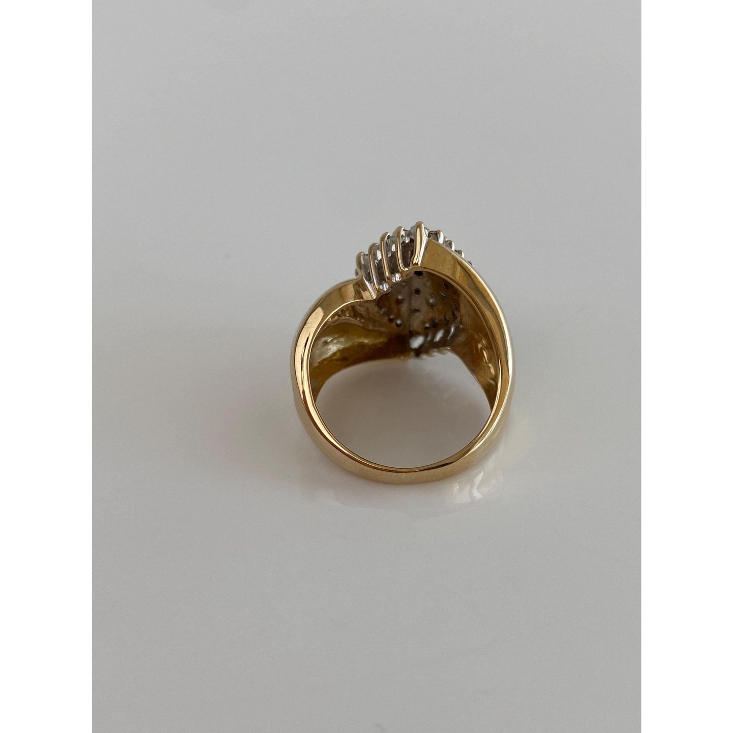 Vintage Solid 14k Yellow Gold Diamond Ring - Size 5.75