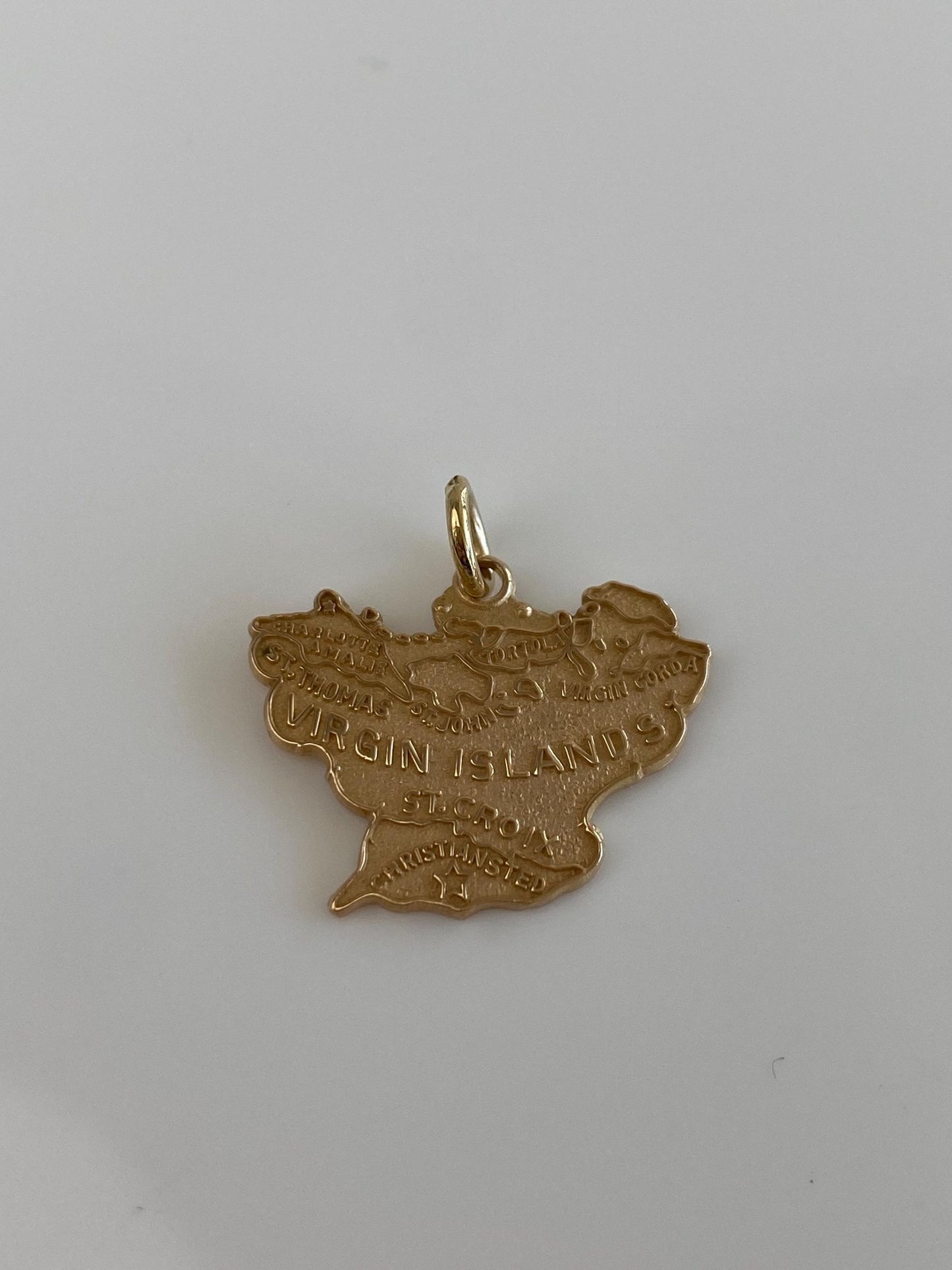 Vintage Solid 14k Yellow Gold Virgin Islands Charm