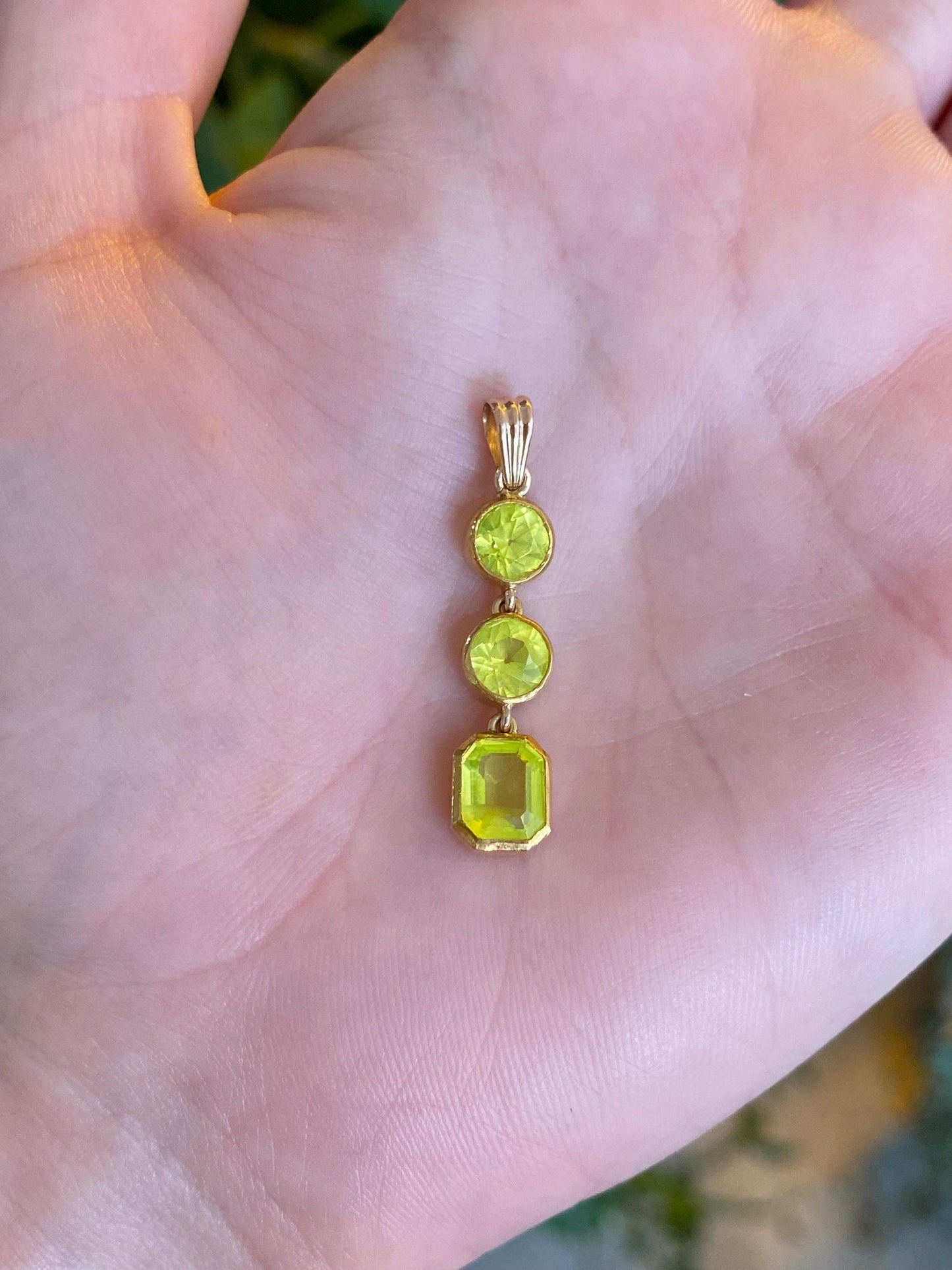 Vintage Solid 10k Yellow Gold Lemon Quartz Dangle Charm