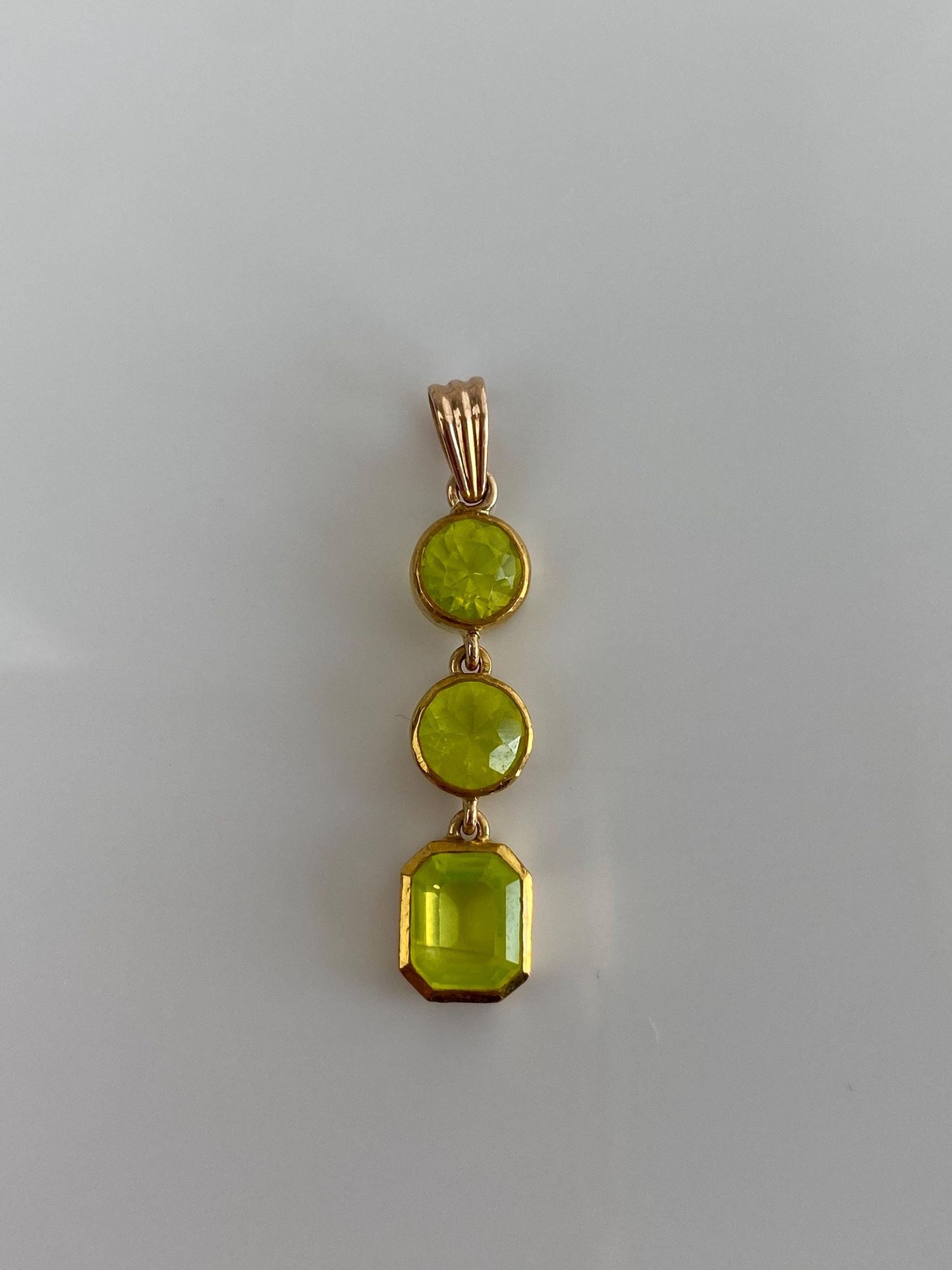 Vintage Solid 10k Yellow Gold Lemon Quartz Dangle Charm