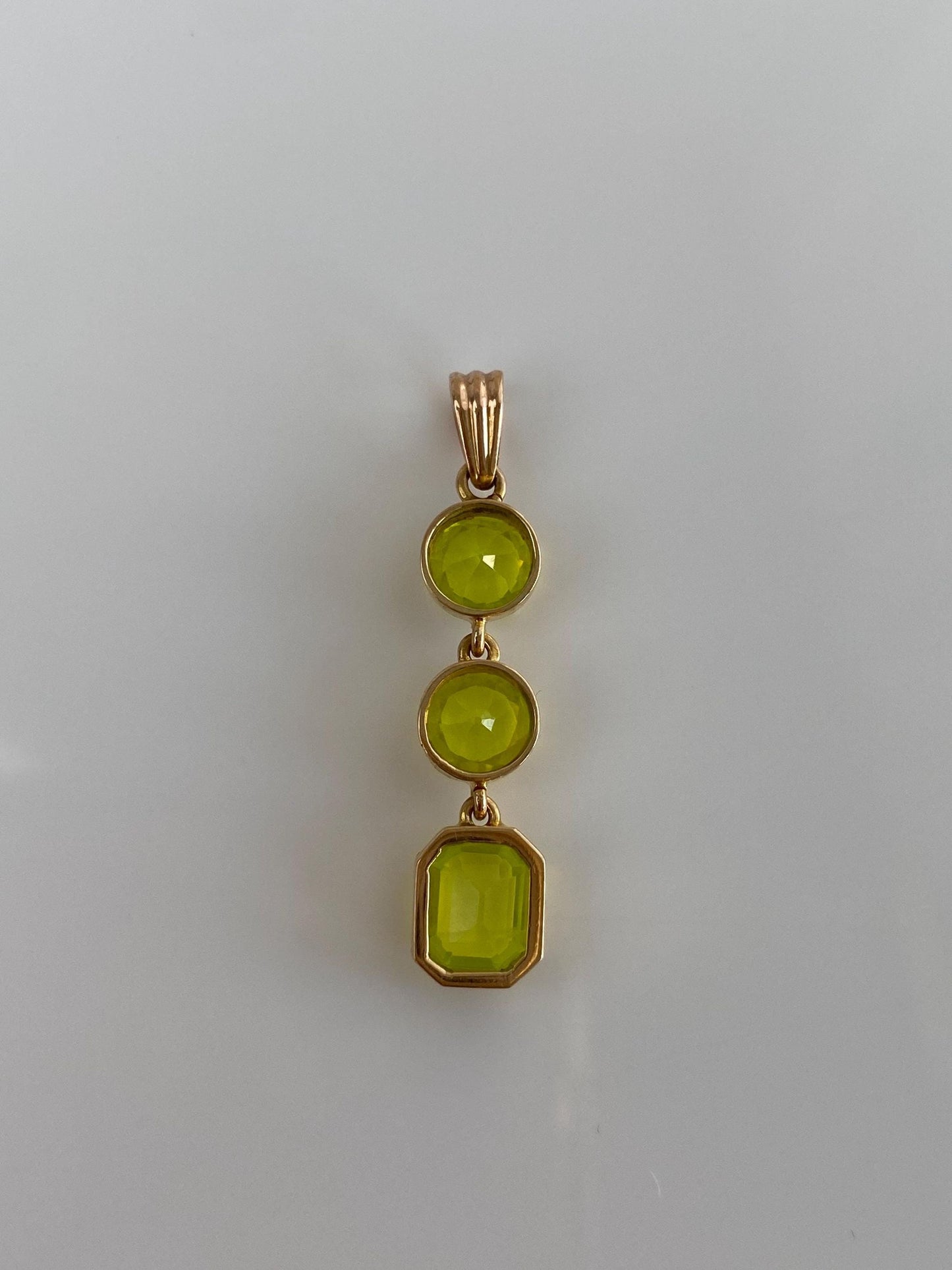 Vintage Solid 10k Yellow Gold Lemon Quartz Dangle Charm