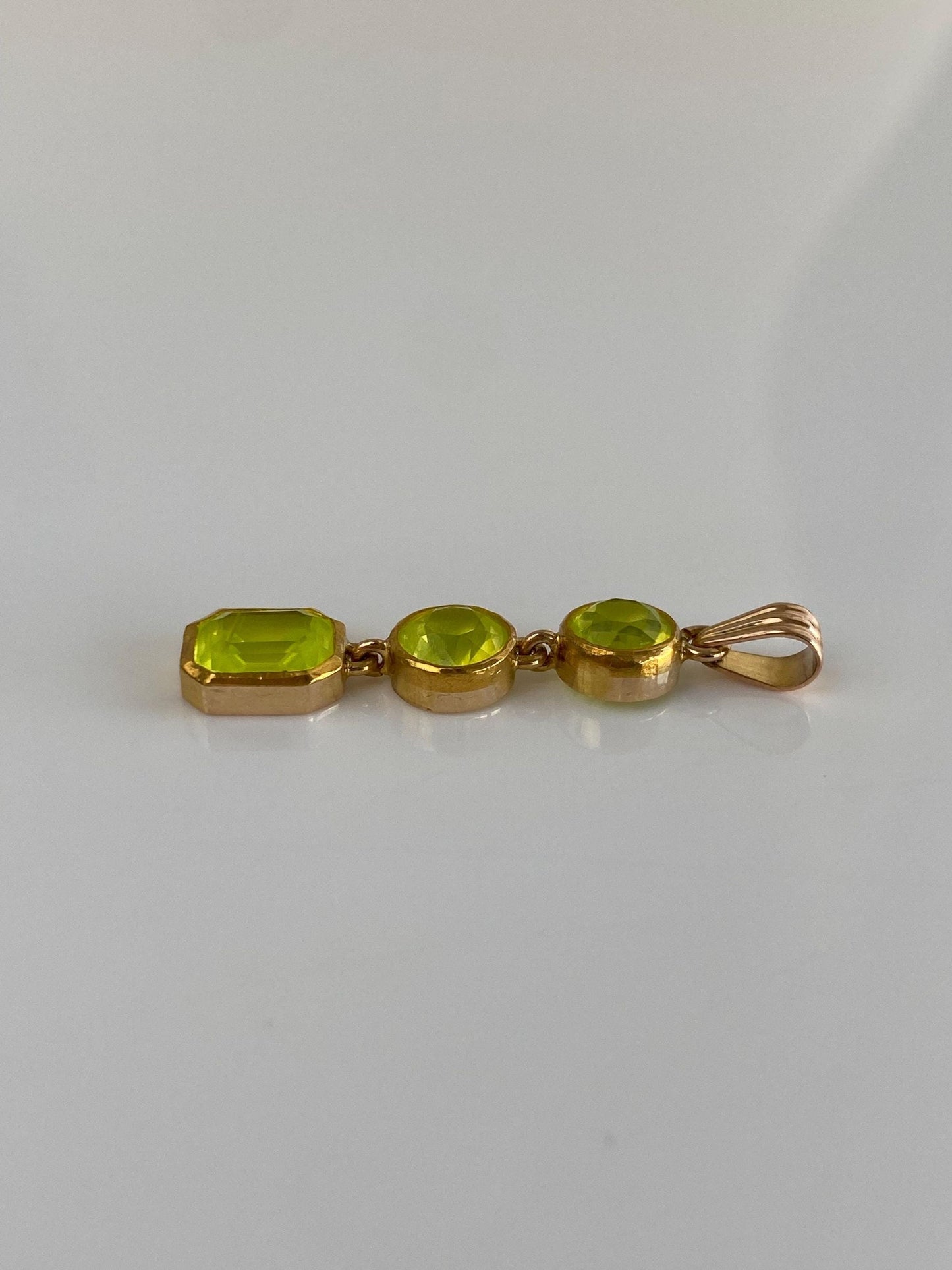 Vintage Solid 10k Yellow Gold Lemon Quartz Dangle Charm