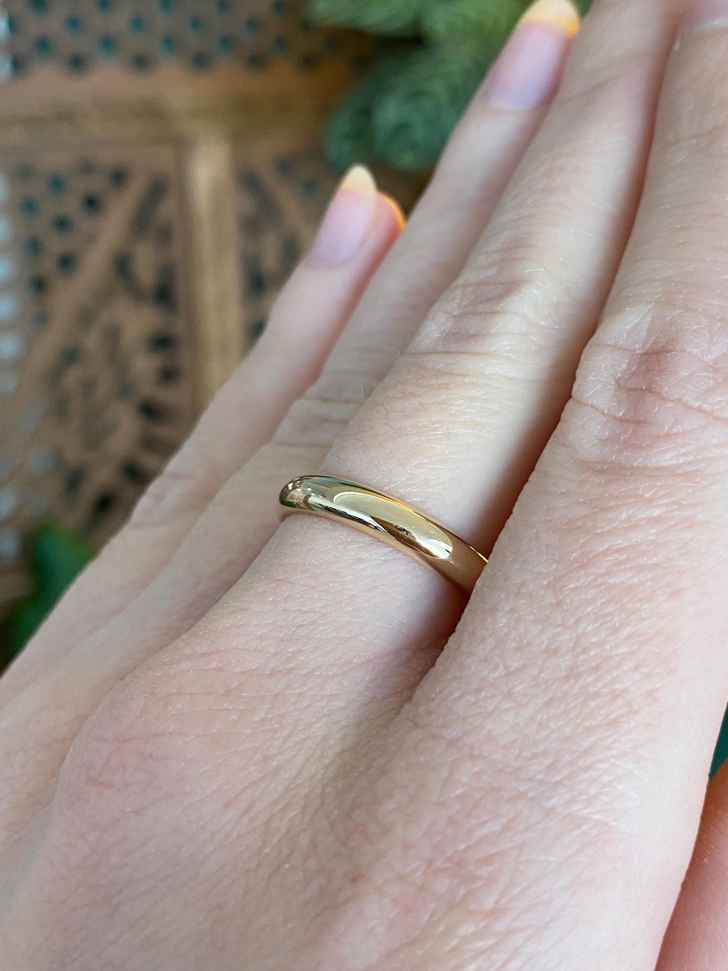 Vintage Solid 14k Yellow Gold Ring Band - Size 7.75