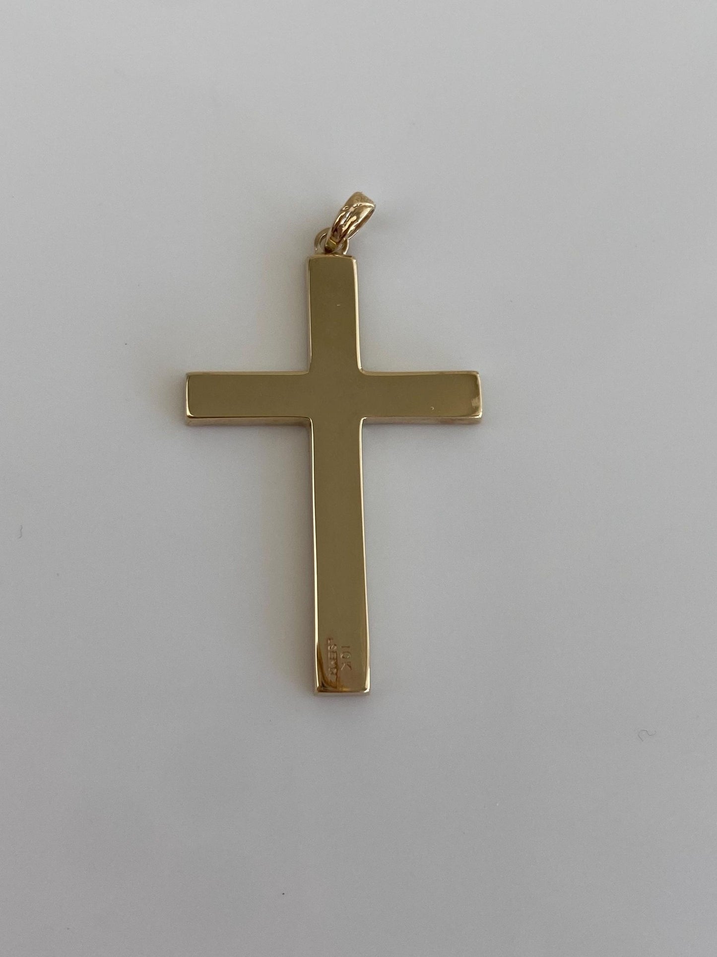 Vintage 10k Yellow Gold Engraved Cross Charm