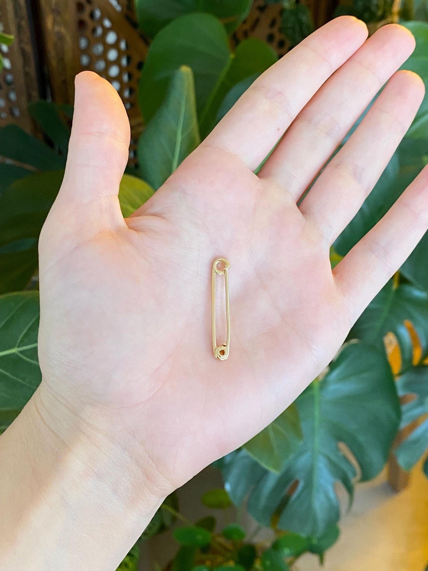 Vintage Solid 14k Yellow Gold Safety Pin