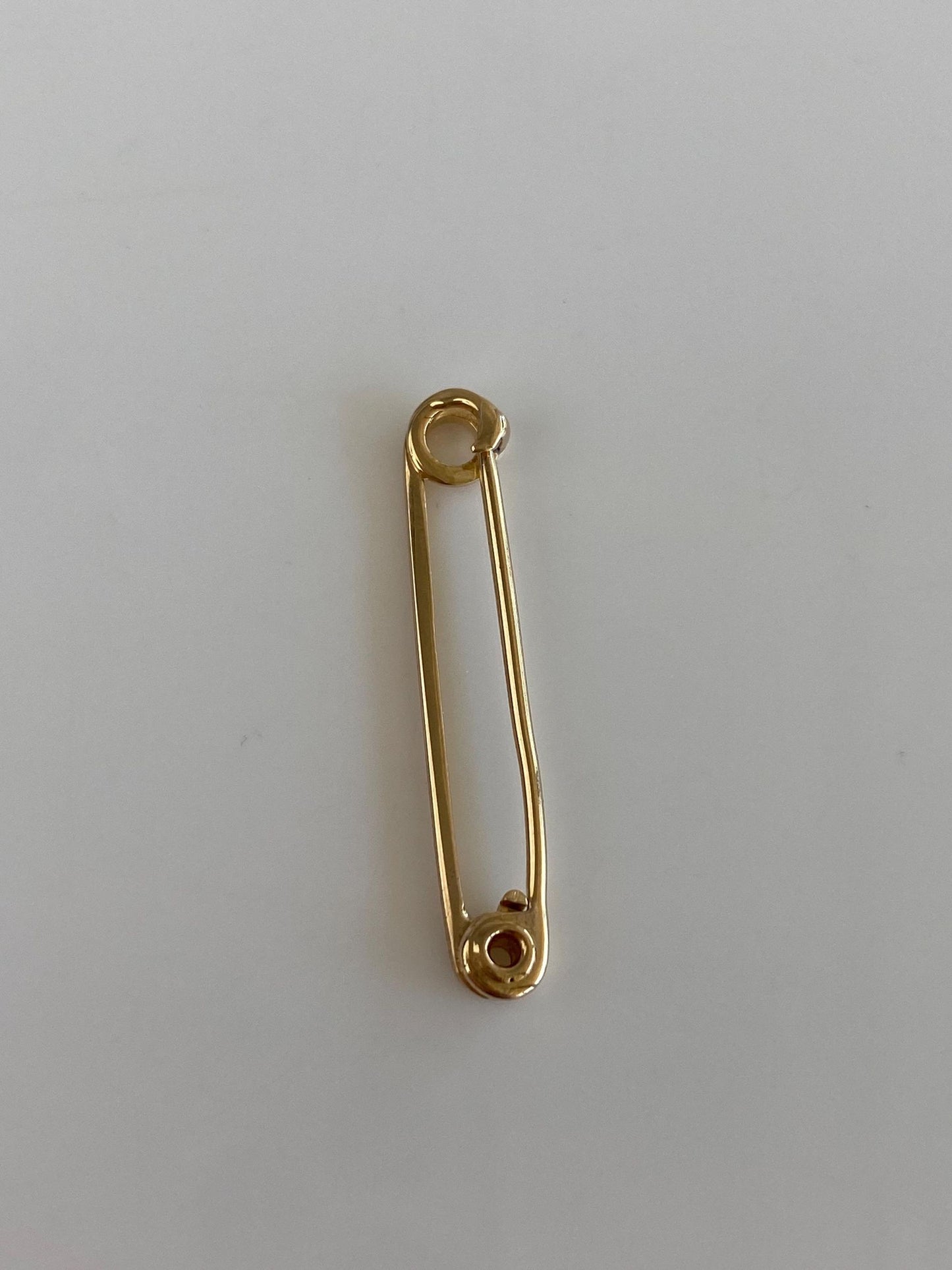 Vintage Solid 14k Yellow Gold Safety Pin