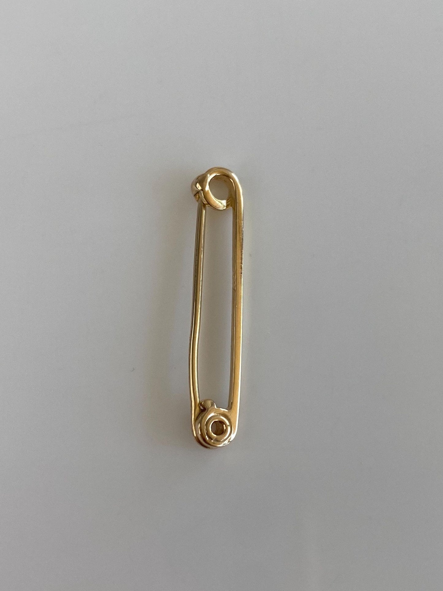 Vintage Solid 14k Yellow Gold Safety Pin