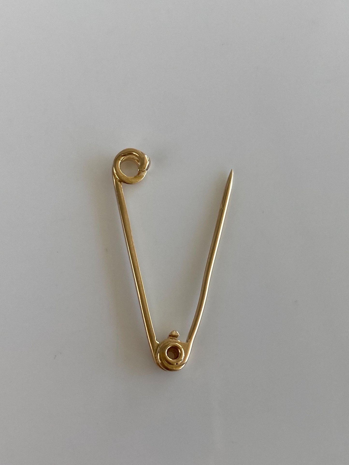 Vintage Solid 14k Yellow Gold Safety Pin
