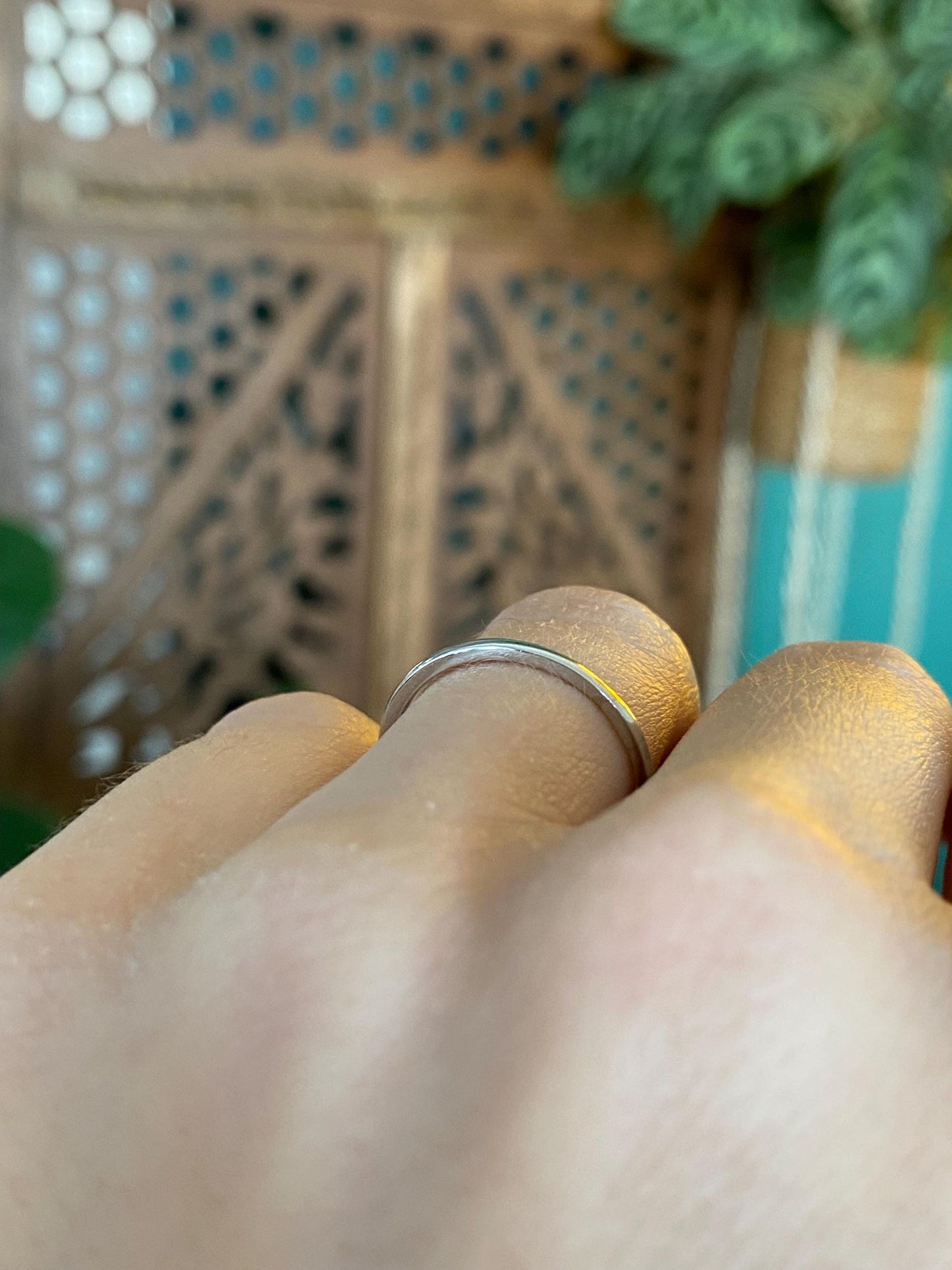 Vintage Solid Platinum Ring Band - Size 5.75