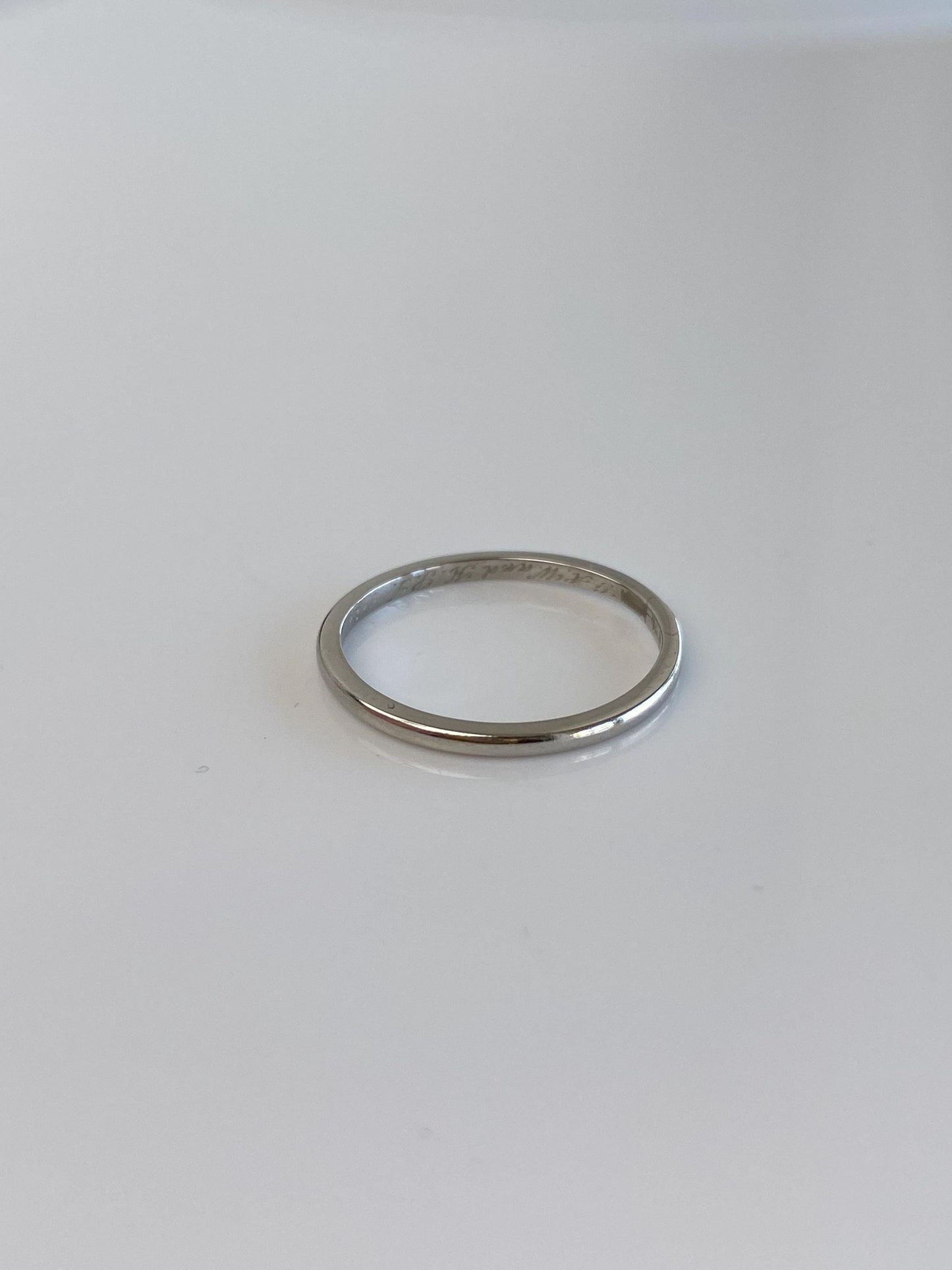 Vintage Solid Platinum Ring Band - Size 5.75