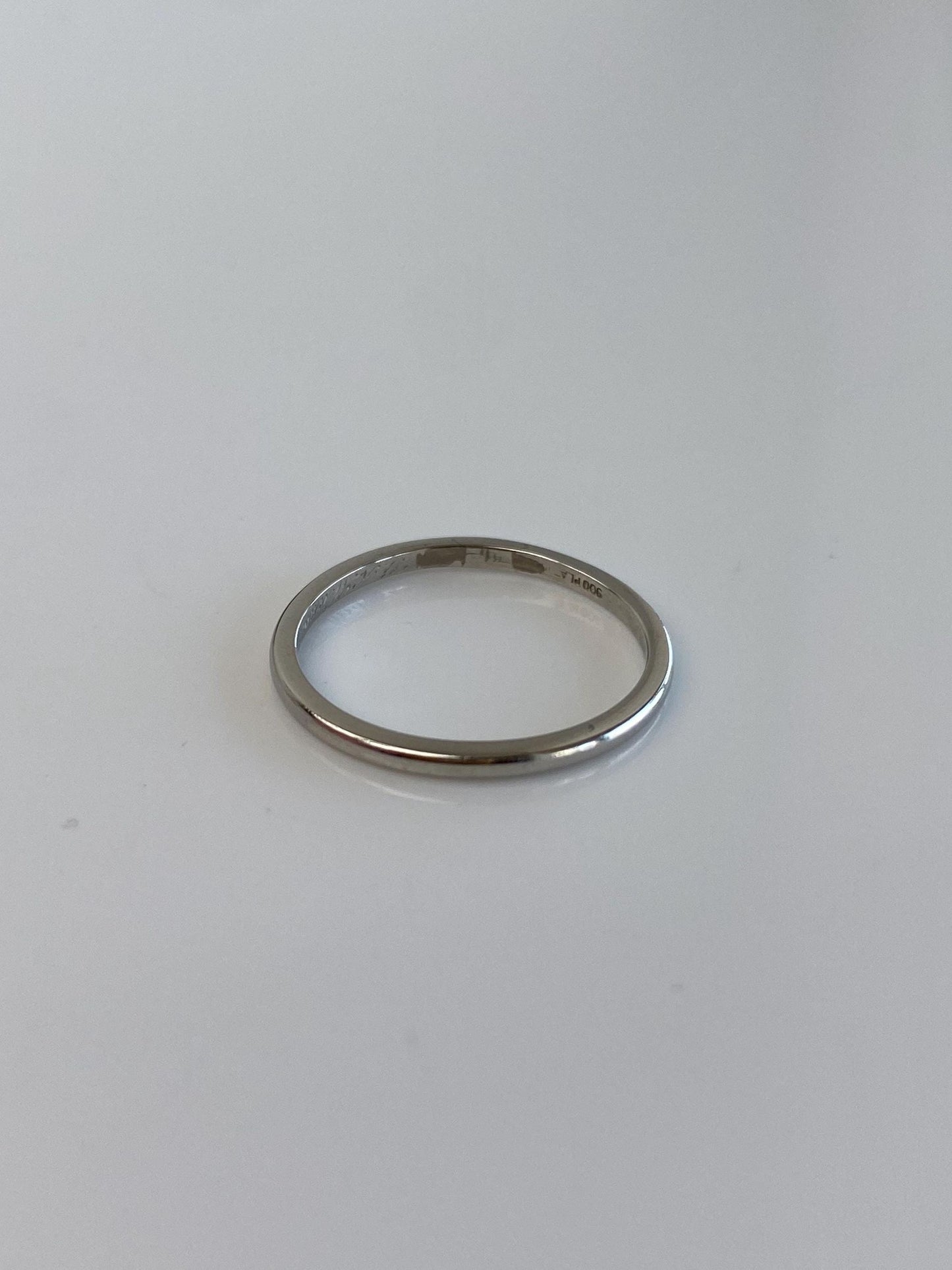 Vintage Solid Platinum Ring Band - Size 5.75