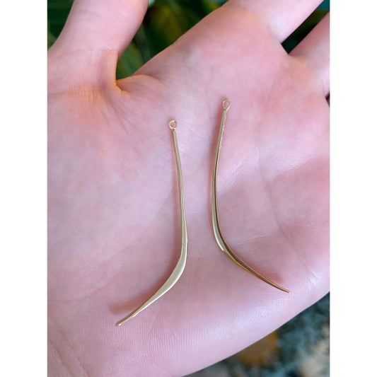 Vintage Solid 14k Yellow Gold Dangle Earring Jackets